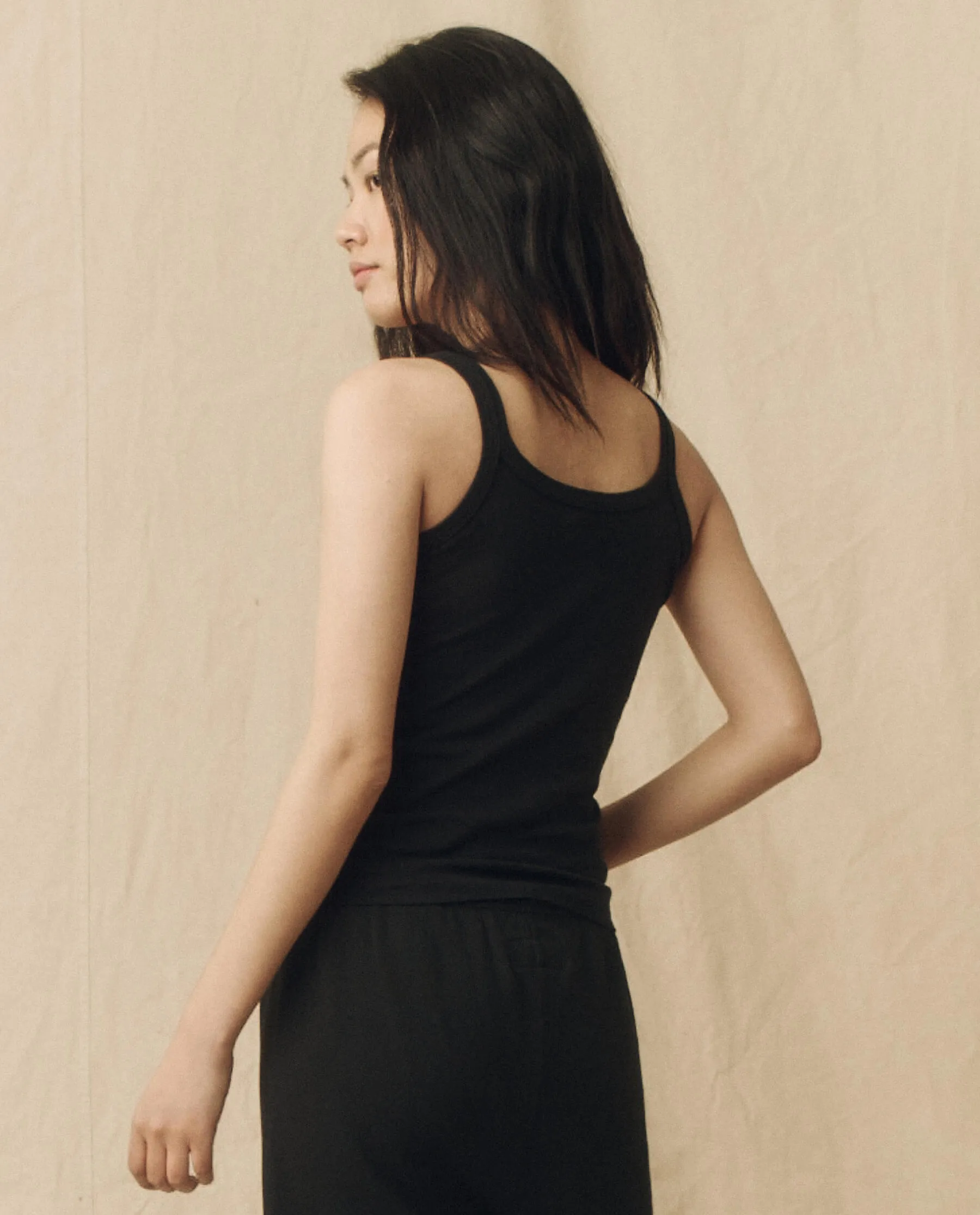 The Slim Tank. Solid -- Almost Black sold by THE GREAT. product image thumbnail 2