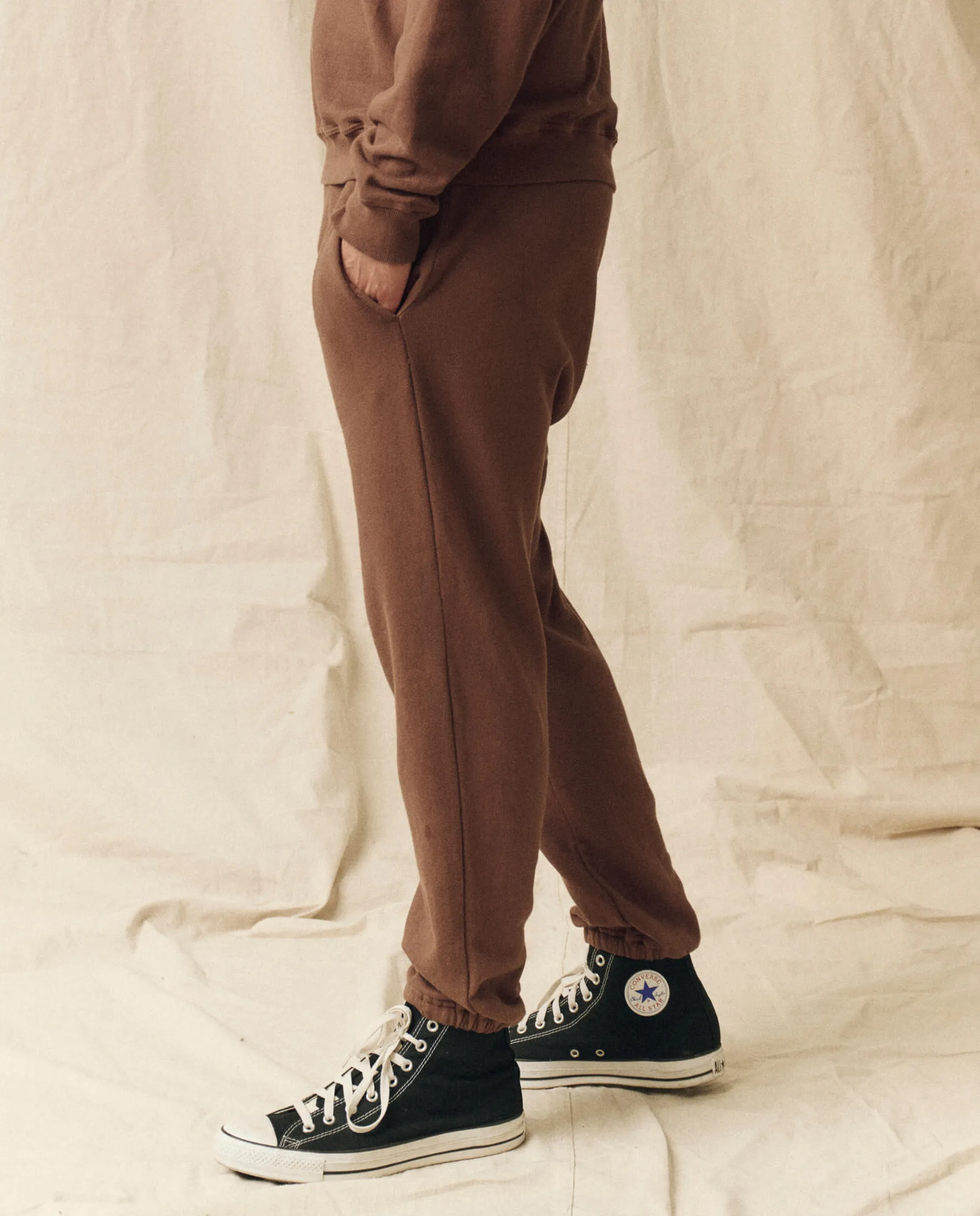 The Men's Stadium Sweatpant. Solid -- Hickory sold by THE GREAT. product image thumbnail 4