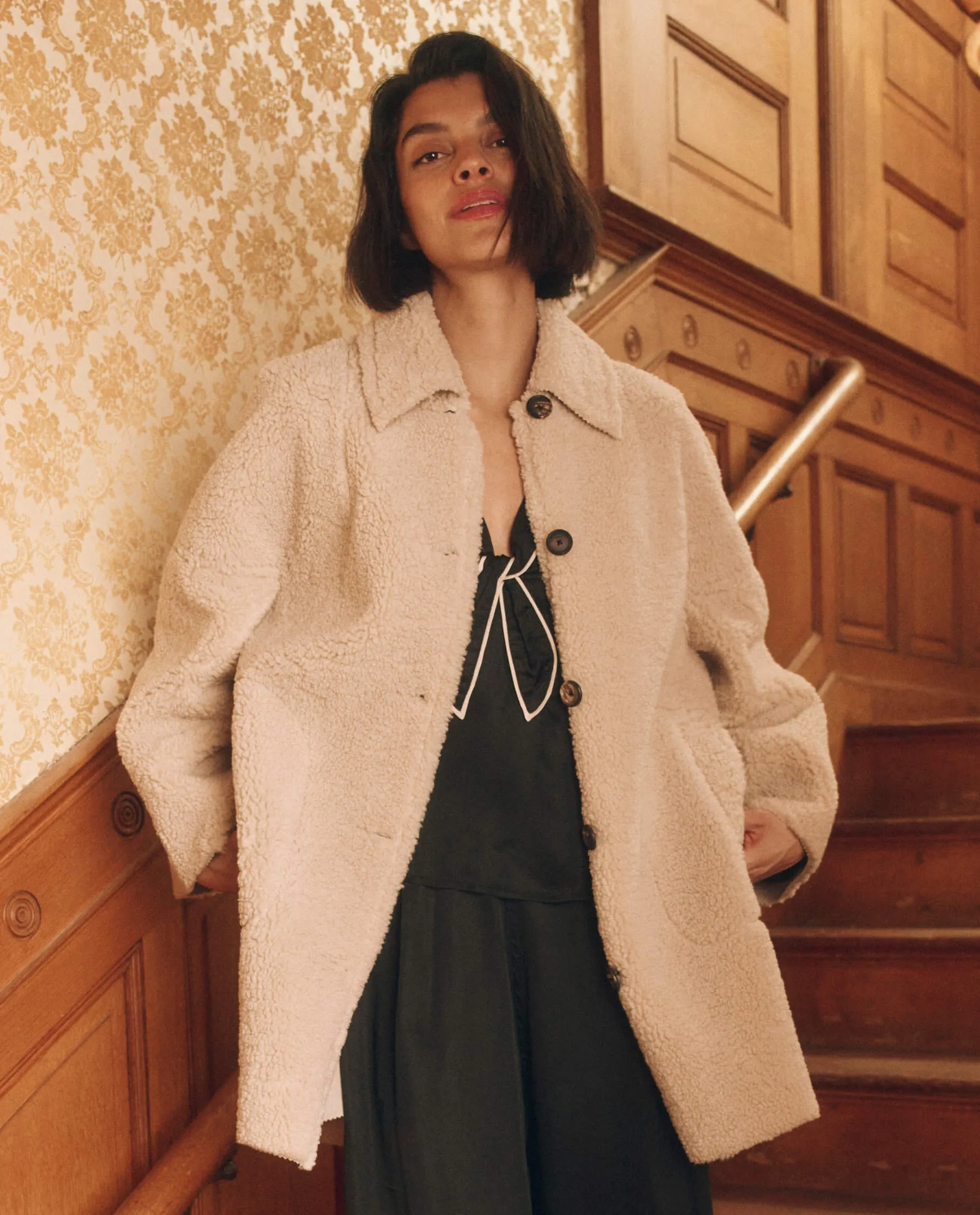 The Plush Car Coat. -- Malt sold by THE GREAT. product image thumbnail 5