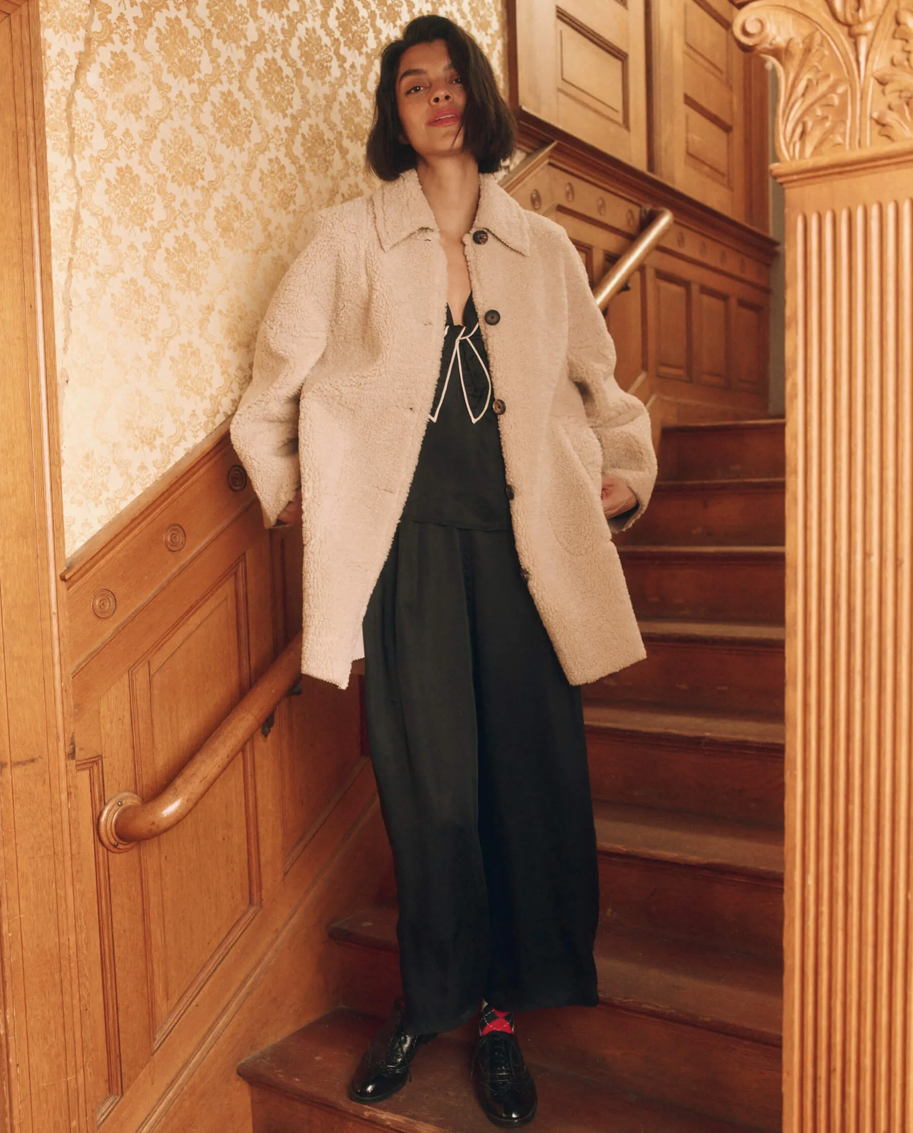 The Plush Car Coat. -- Malt sold by THE GREAT. product image thumbnail 3