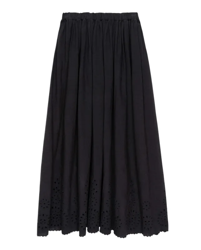 The Gather Skirt. -- Black sold by THE GREAT.