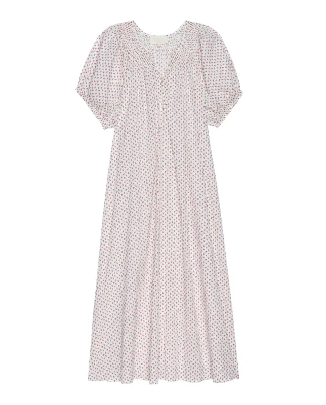 The Smocked Sleep Dress. -- Calico Rose Print sold by THE GREAT.