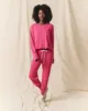 The Cropped Sweatpant. Solid -- Fuchsia sold by THE GREAT.