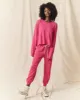 The Cropped Sweatpant. Solid -- Fuchsia sold by THE GREAT.