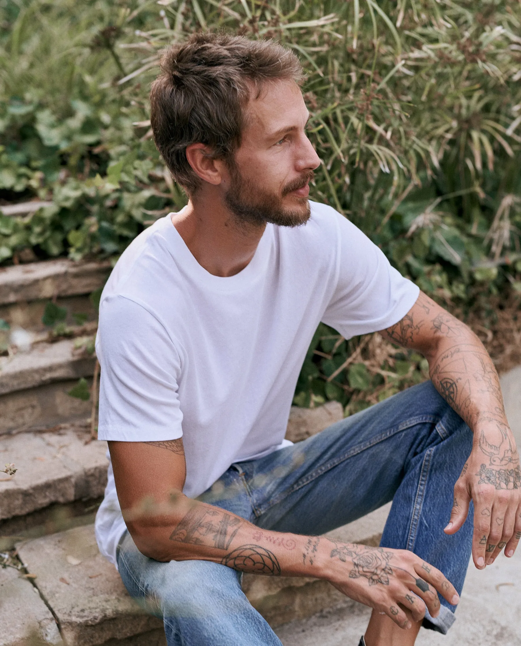 The Men's Slim Tee. -- TRUE WHITE sold by THE GREAT. product image thumbnail 4