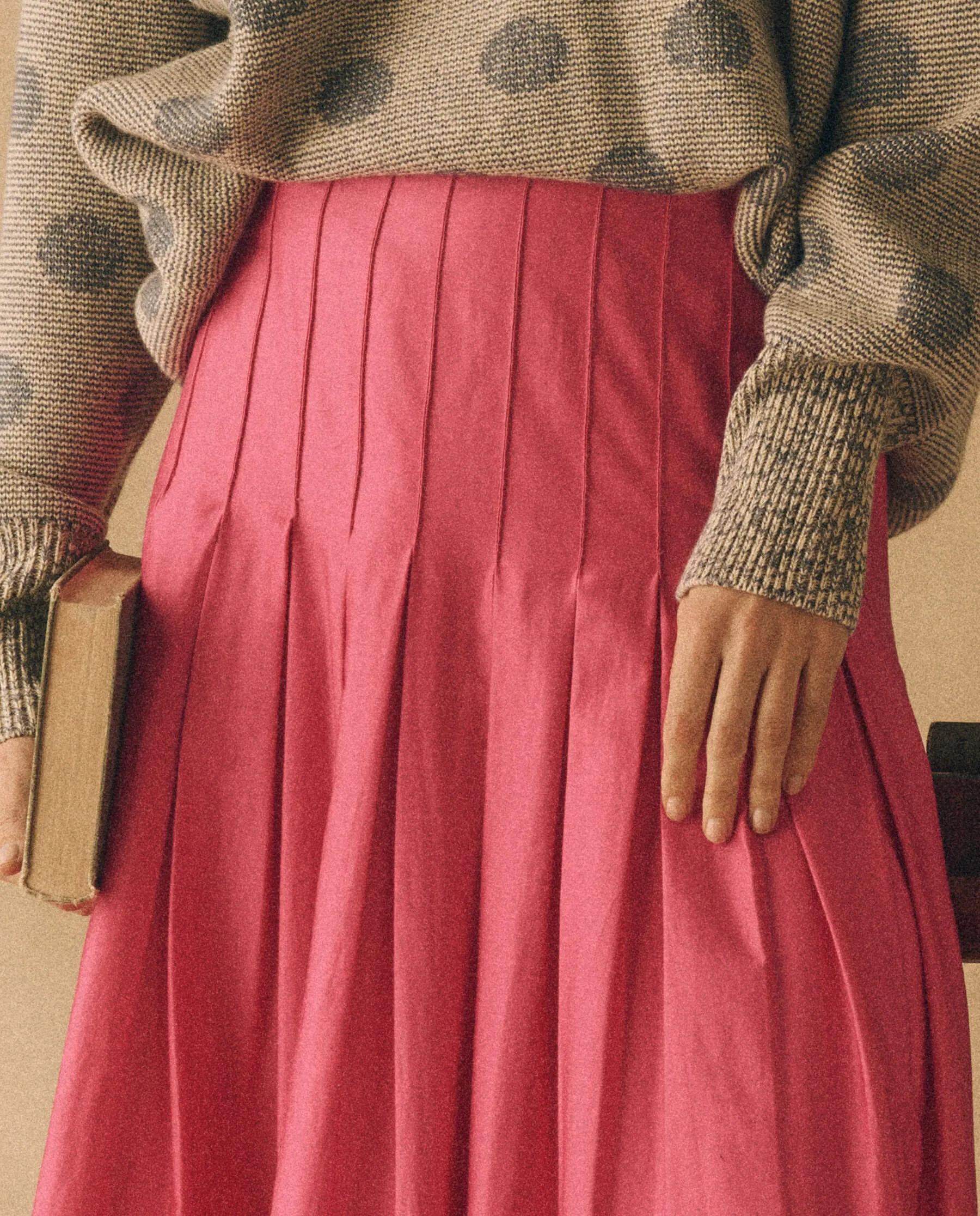 The Rhythm Skirt. -- Fuchsia sold by THE GREAT. product image thumbnail 2