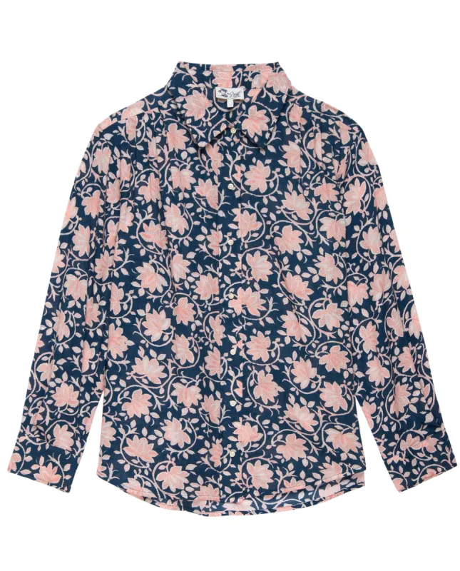 The Cove Shirt. -- Bay Oasis Floral sold by THE GREAT.