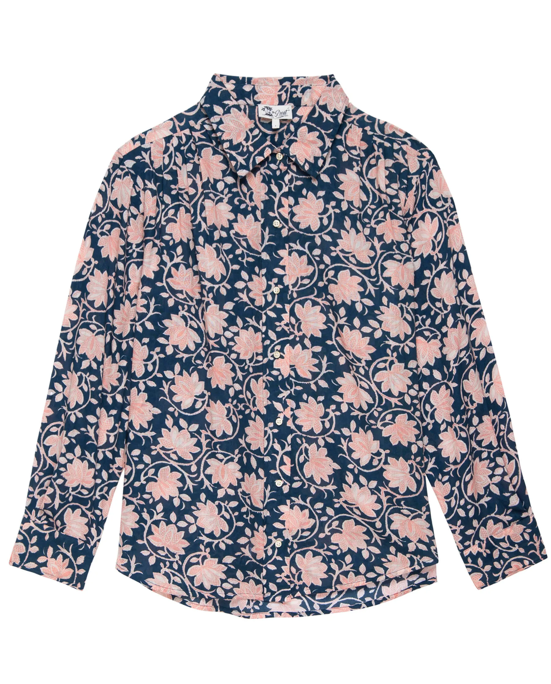 The Cove Shirt. -- Bay Oasis Floral sold by THE GREAT.