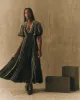 The Dancehall Dress. -- Black with Cream sold by THE GREAT.