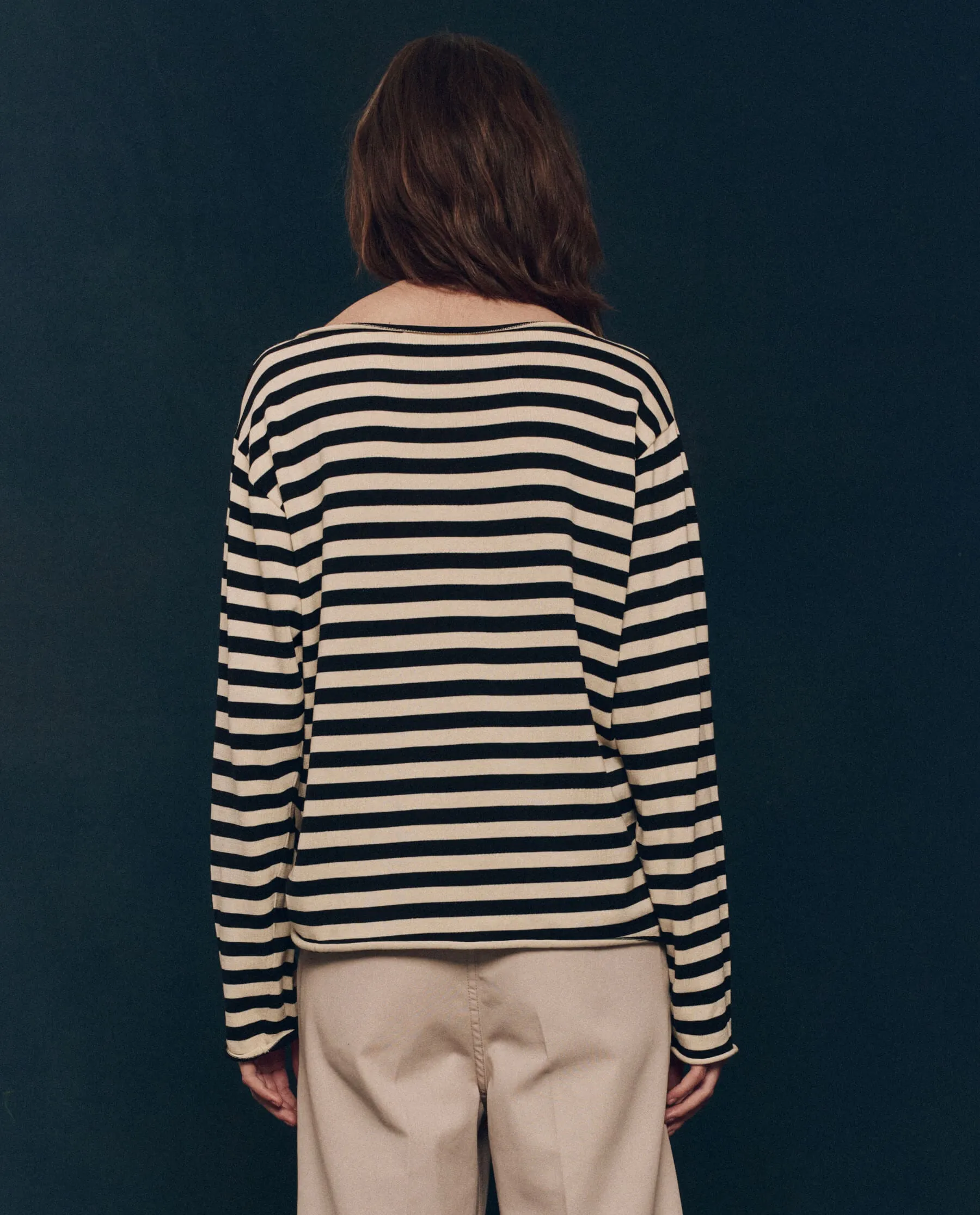 The Sailor Sweater. -- Black Stripe sold by THE GREAT. product image thumbnail 2