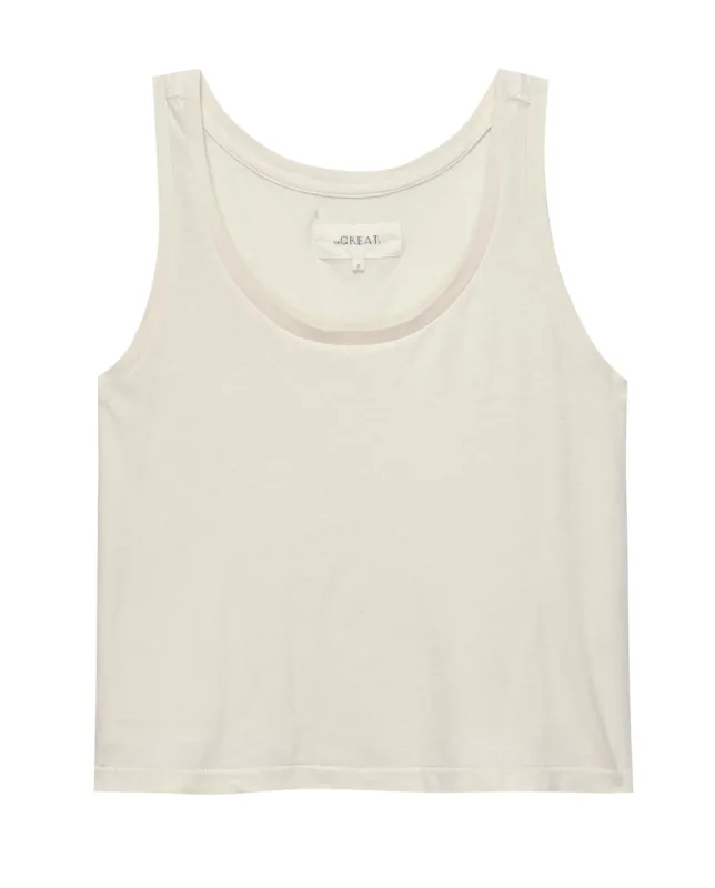 The Sport Tank. -- Washed White sold by THE GREAT.