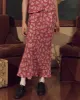 The Seabank Skirt. -- Aubergine Field Bloom Print sold by THE GREAT.
