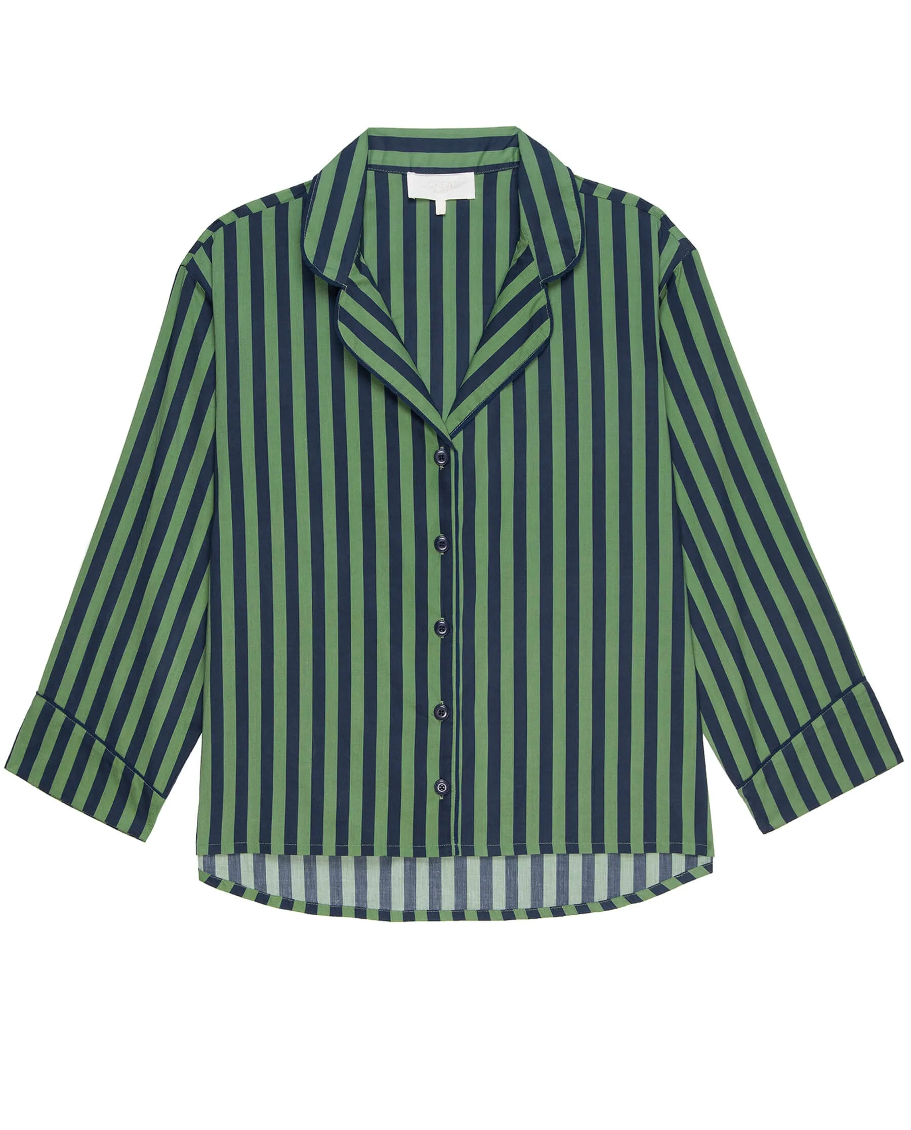 The Pajama Shirt. -- Seaside Stripe sold by THE GREAT. product image thumbnail 5