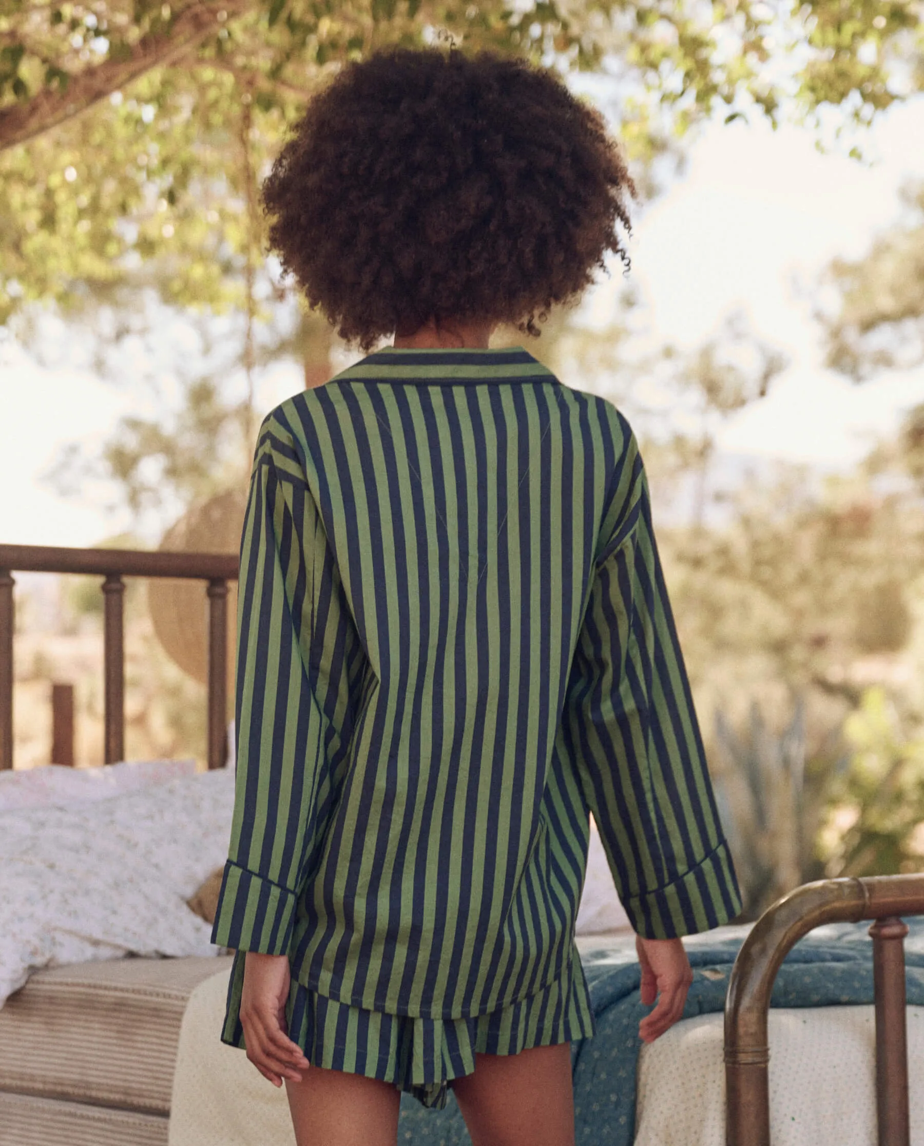 The Pajama Shirt. -- Seaside Stripe sold by THE GREAT. product image thumbnail 2