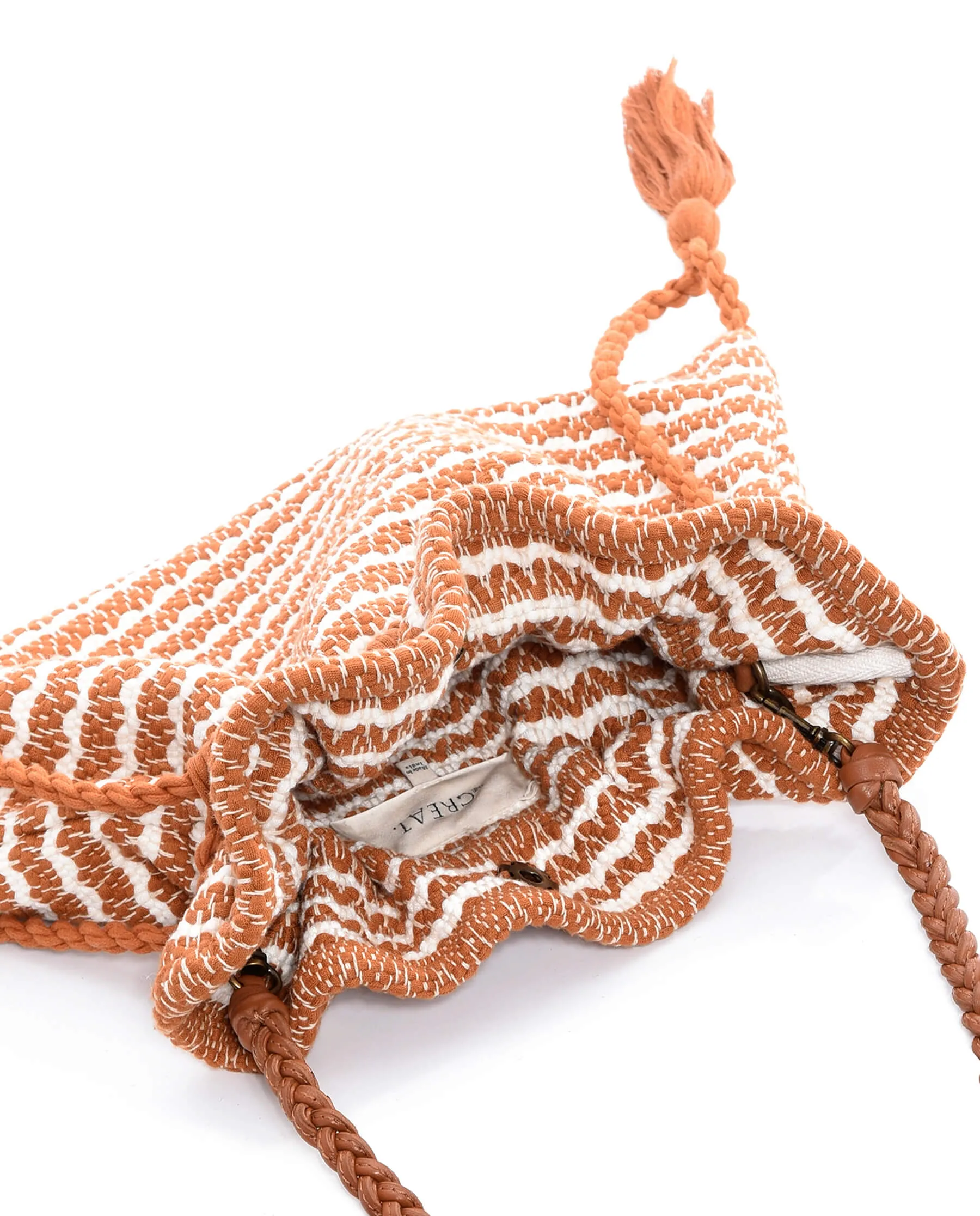 The Cinched Bag. -- Carmel and Cream sold by THE GREAT. product image thumbnail 3