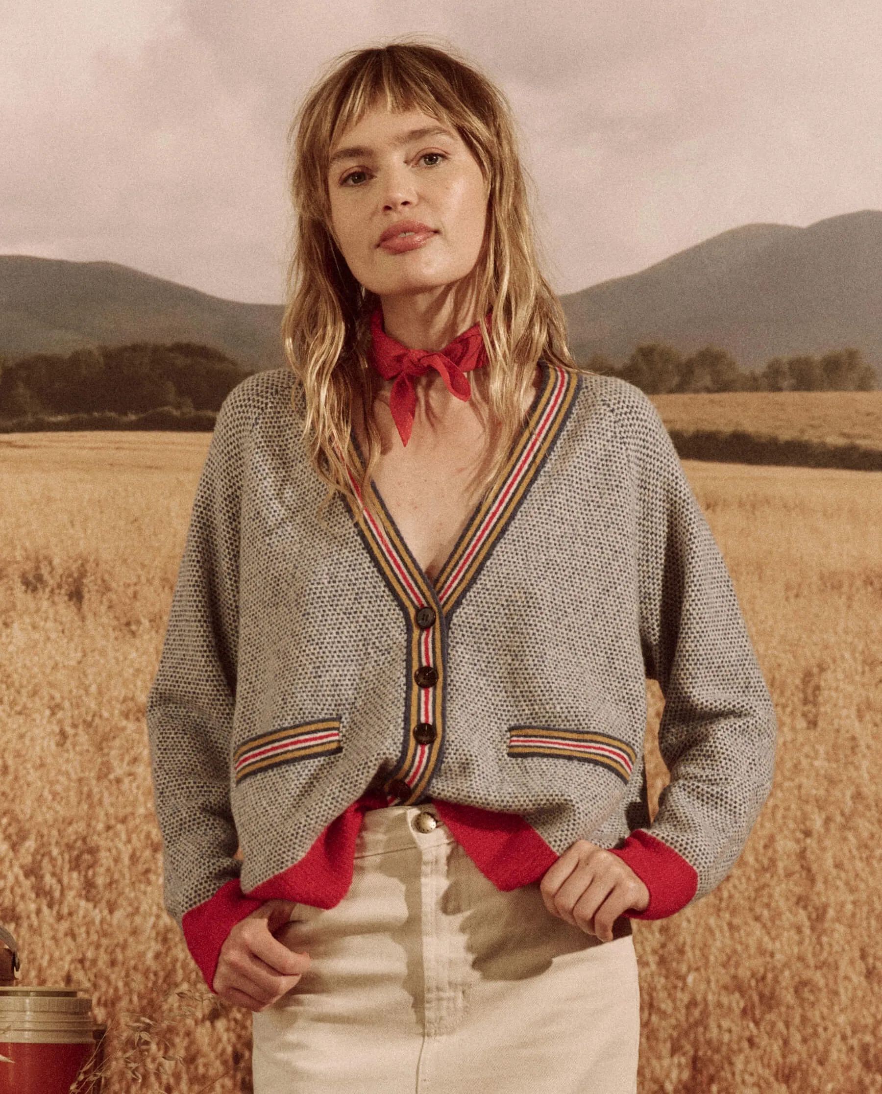 The Varsity Cardigan. -- Coastline sold by THE GREAT.