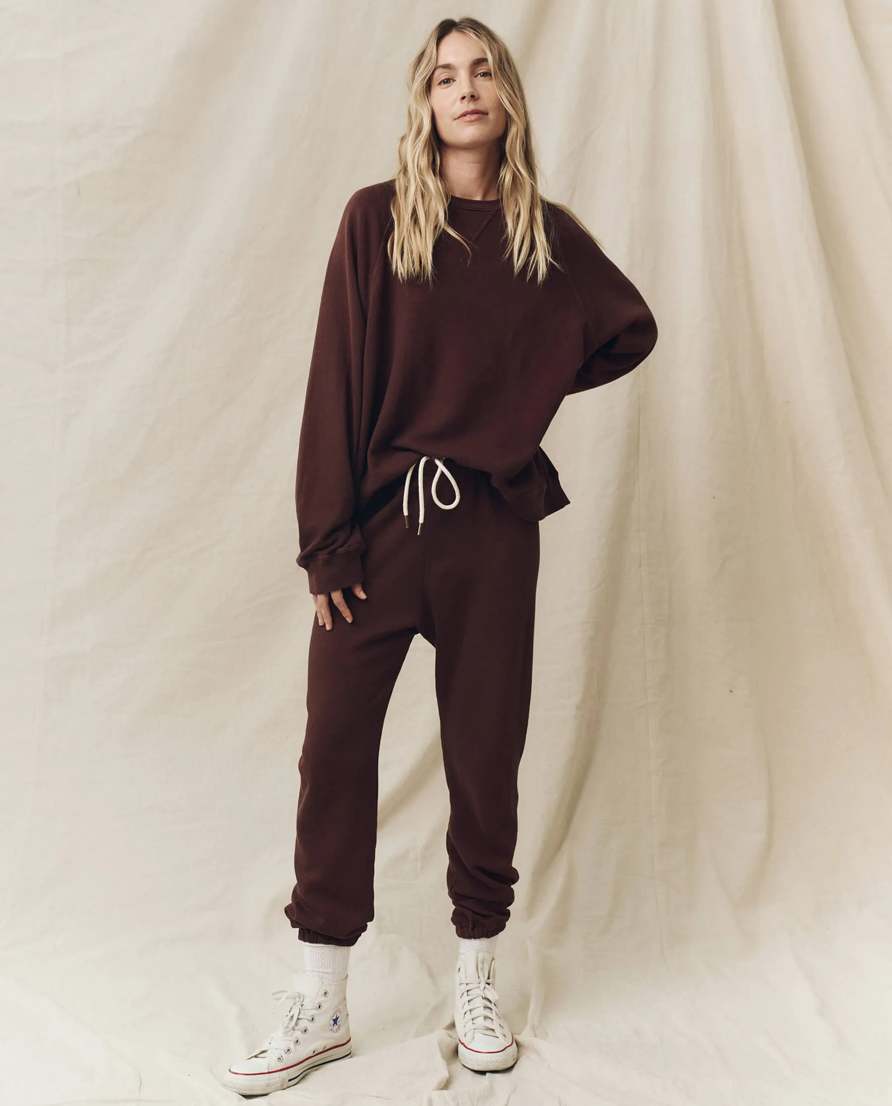 The Slouch Sweatshirt. Solid -- Toasted Walnut sold by THE GREAT. product image thumbnail 4