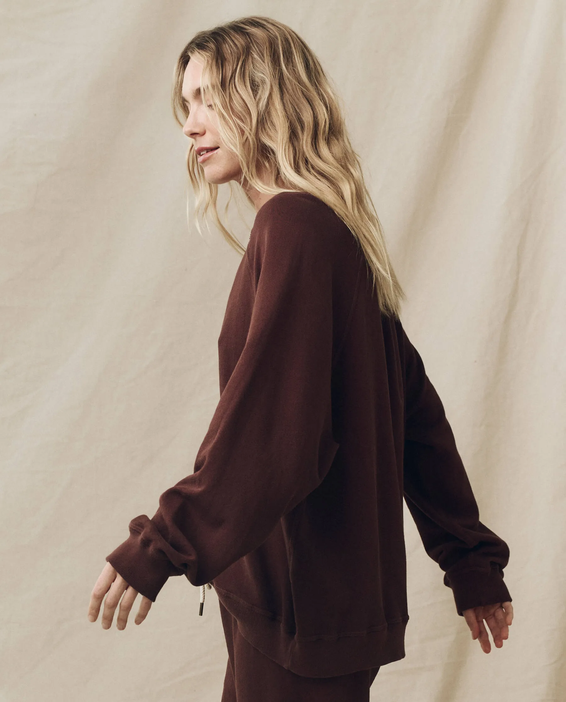 The Slouch Sweatshirt. Solid -- Toasted Walnut sold by THE GREAT. product image thumbnail 3