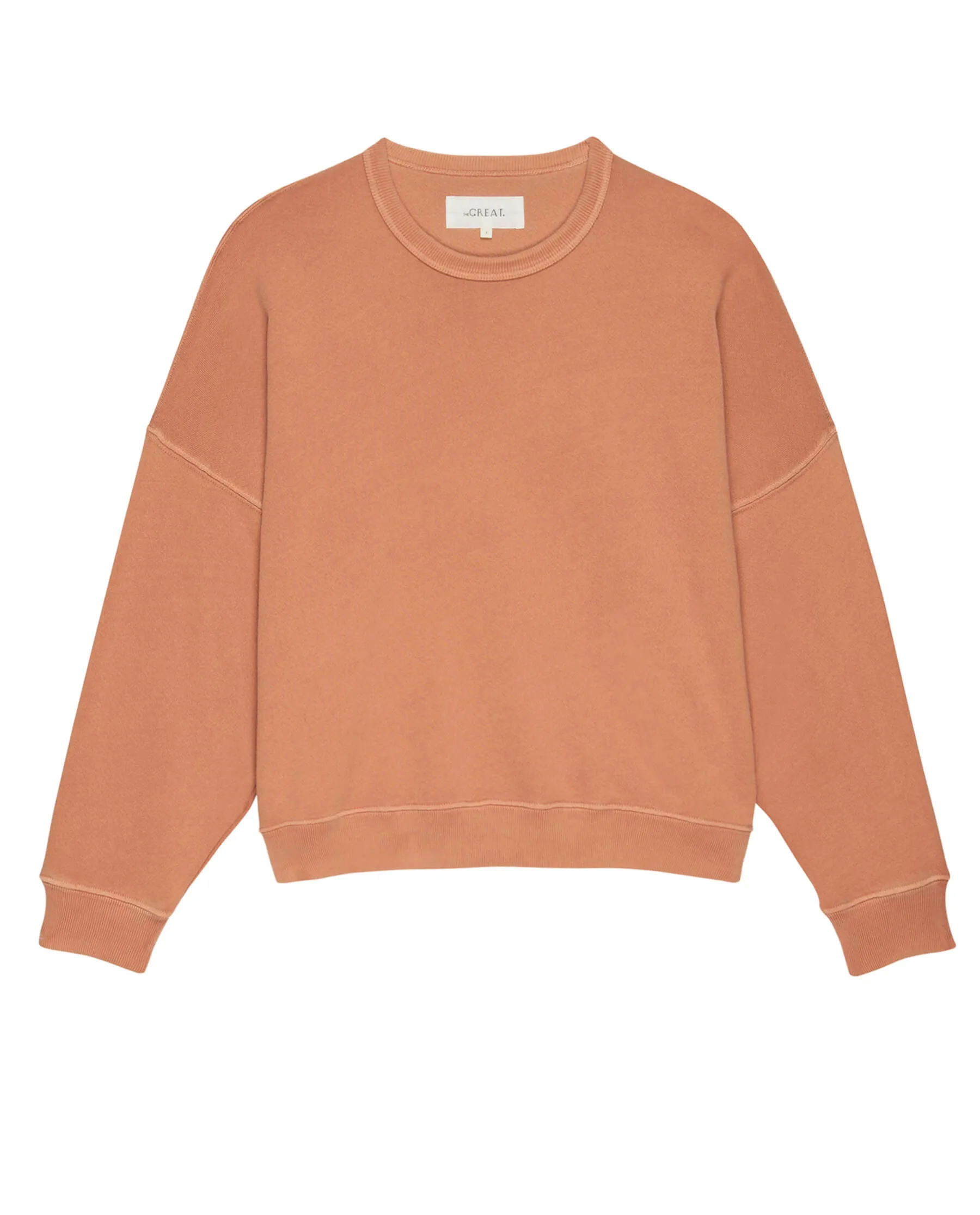 The Teammate Sweatshirt. Solid -- Sun Dried Orange sold by THE GREAT. product image thumbnail 5
