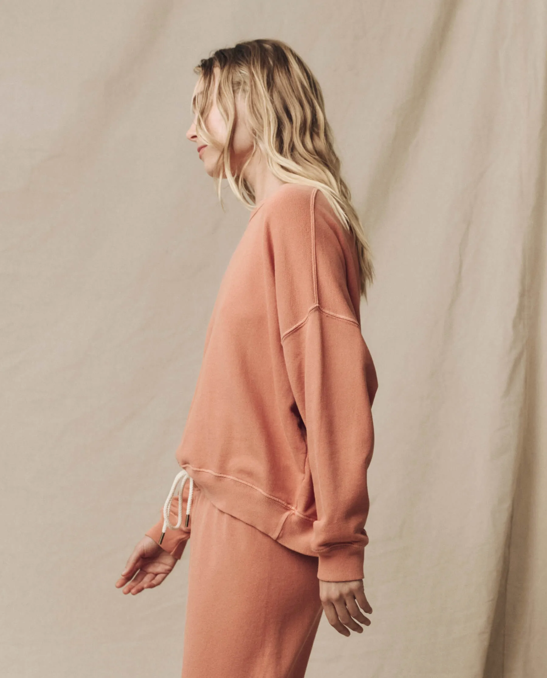 The Teammate Sweatshirt. Solid -- Sun Dried Orange sold by THE GREAT. product image thumbnail 3