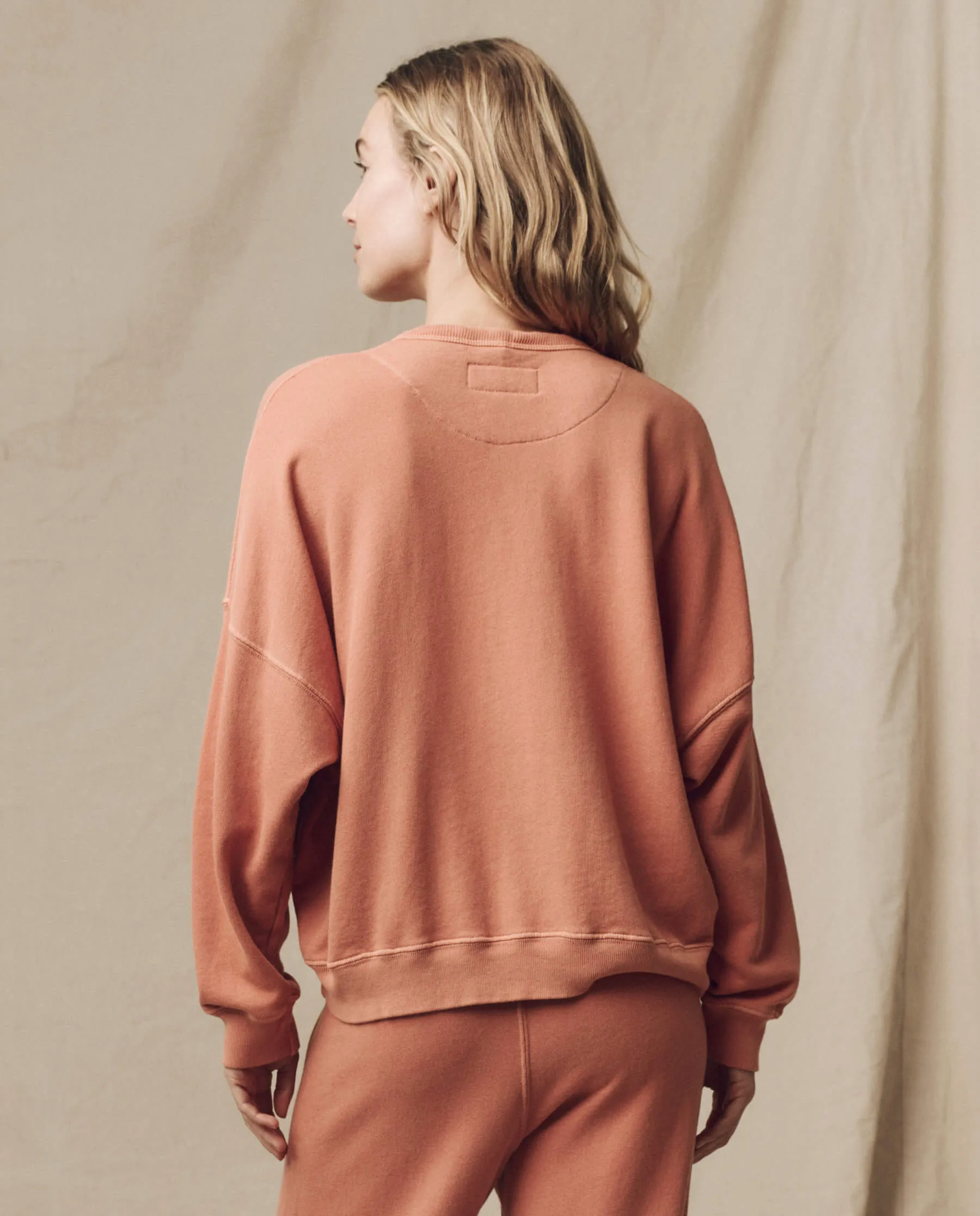 The Teammate Sweatshirt. Solid -- Sun Dried Orange sold by THE GREAT. product image thumbnail 2