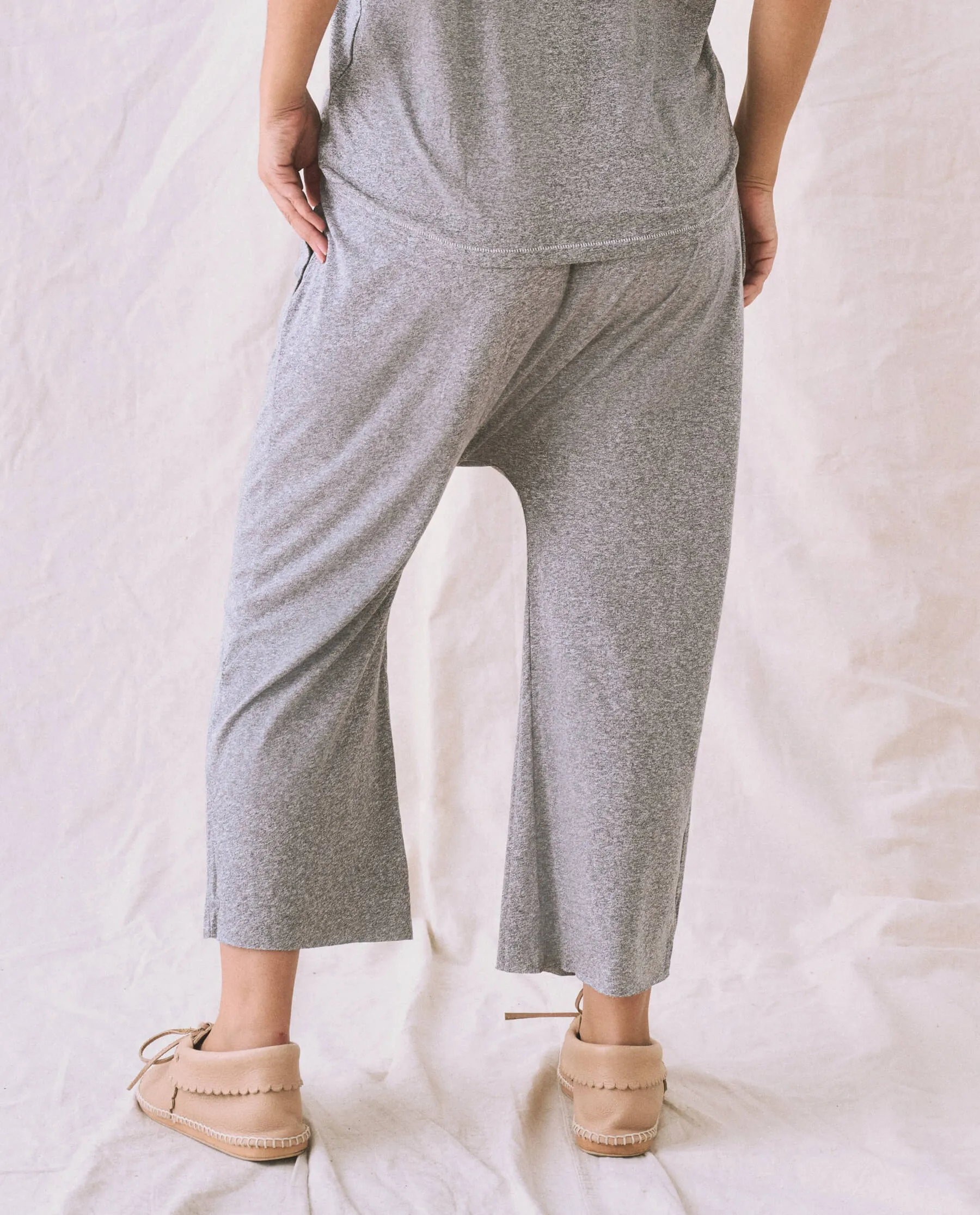 The Jersey Crop Pant. -- Heather Grey sold by THE GREAT. product image thumbnail 2