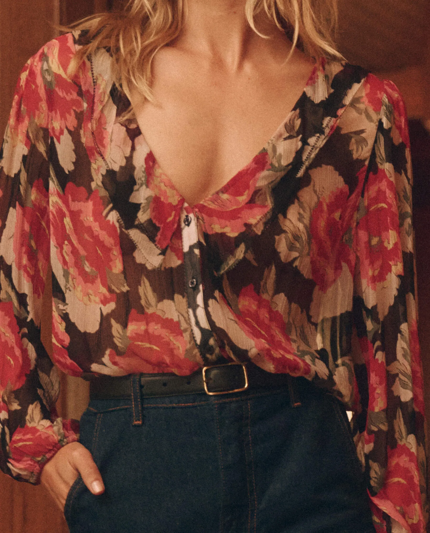 The Jewel Top. -- Fuchsia Rose sold by THE GREAT. product image thumbnail 5