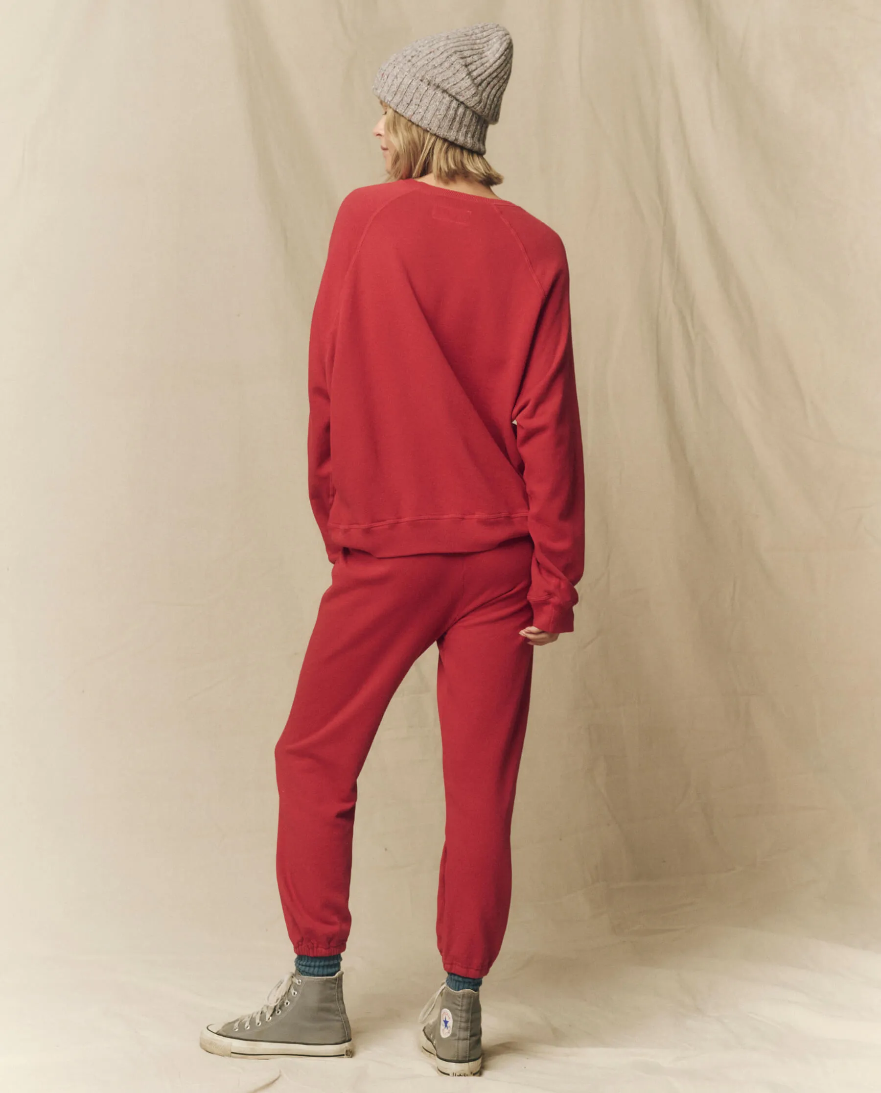 The Stadium Sweatpant. Solid -- Gemstone sold by THE GREAT. product image thumbnail 2