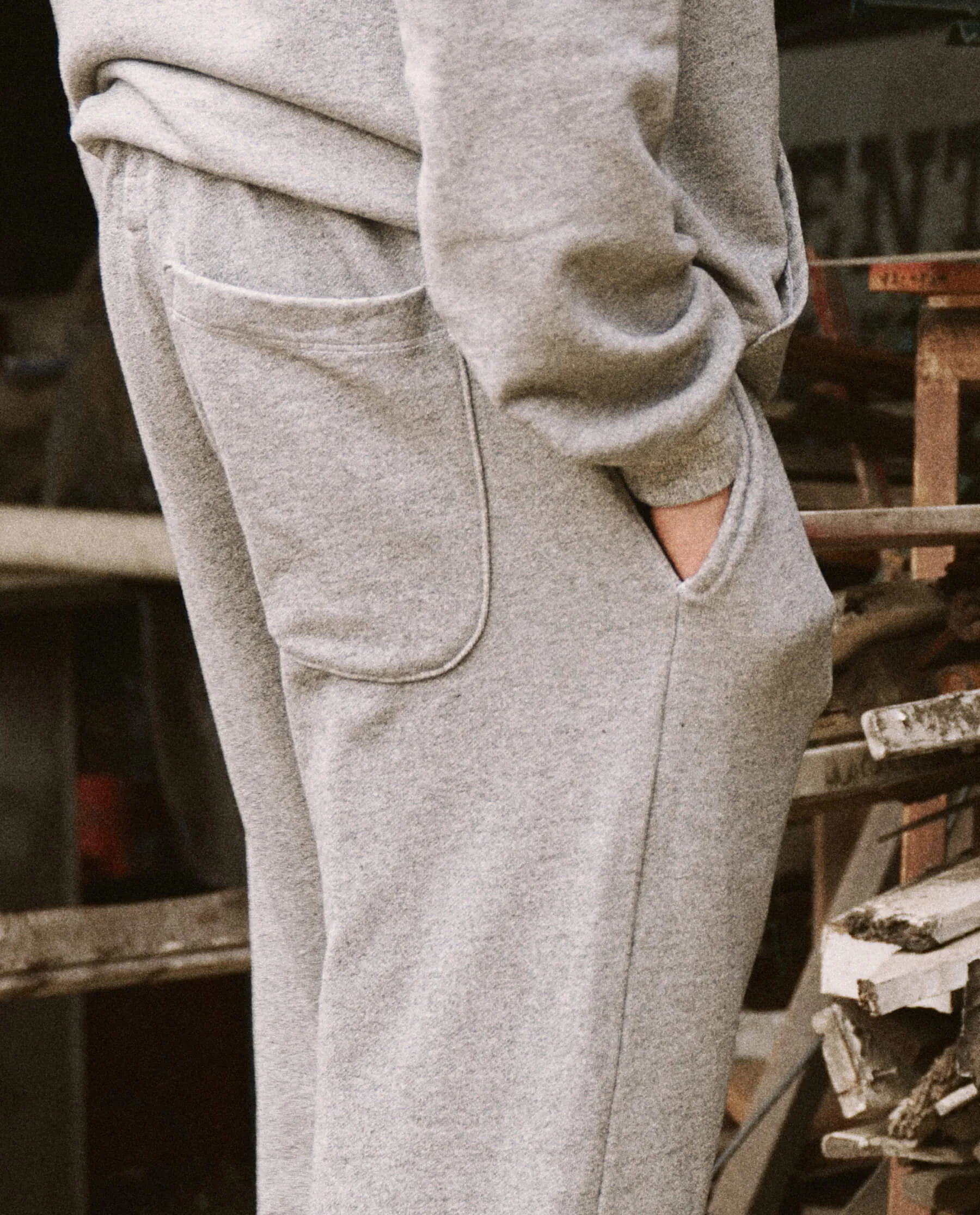 The Men's Stadium Sweatpant. -- Varsity Grey sold by THE GREAT. product image thumbnail 3