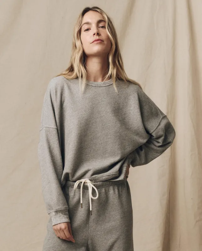 The Teammate Sweatshirt. Solid -- Varsity Grey sold by THE GREAT.