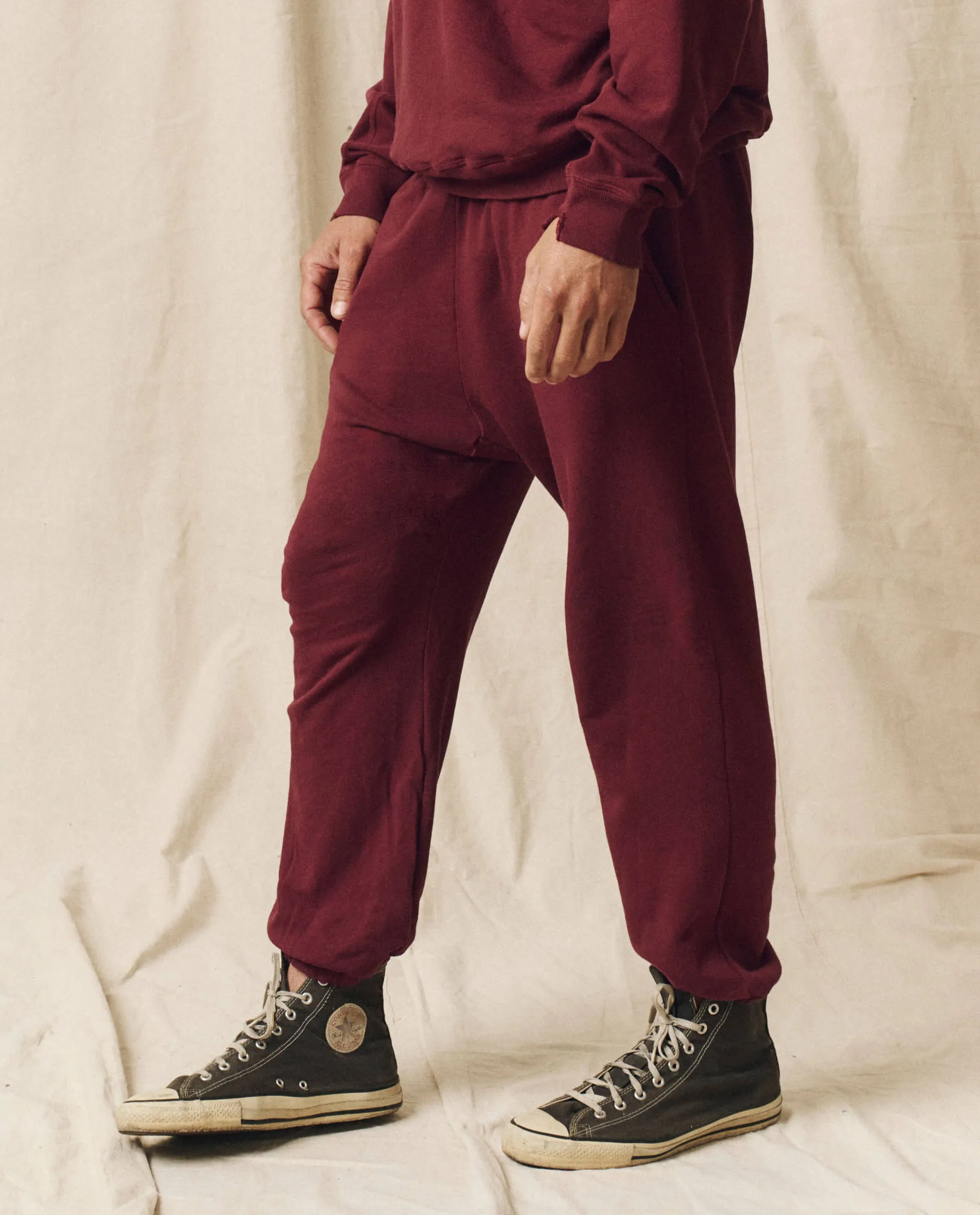 The Men’s Stadium Sweatpant. Solid -- Mulled Wine sold by THE GREAT. product image thumbnail 4