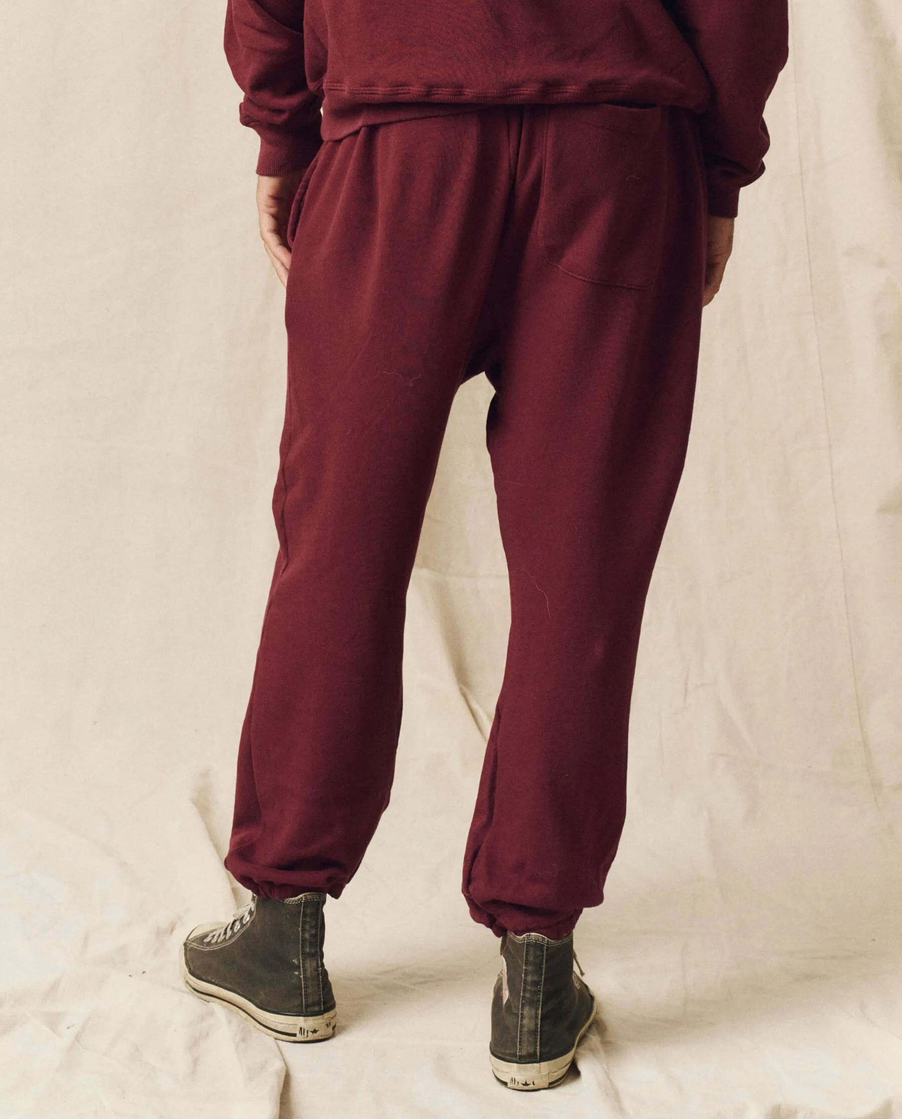 The Men’s Stadium Sweatpant. Solid -- Mulled Wine sold by THE GREAT. product image thumbnail 2