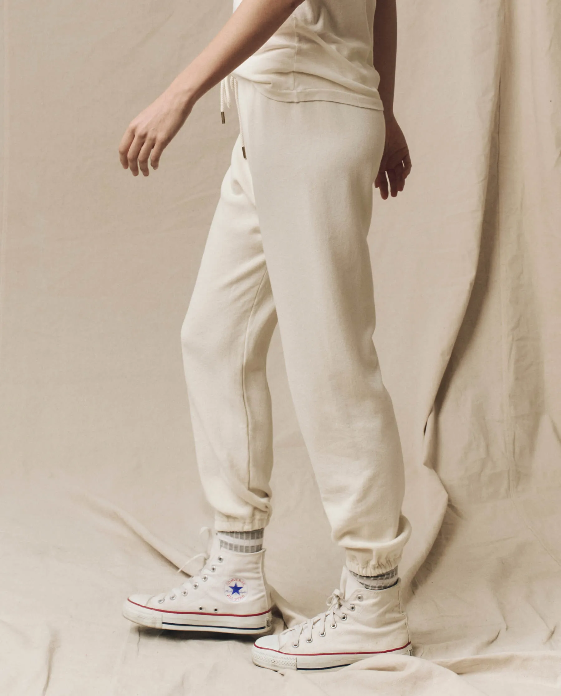 The Stadium Sweatpant. Solid -- Washed White sold by THE GREAT. product image thumbnail 3