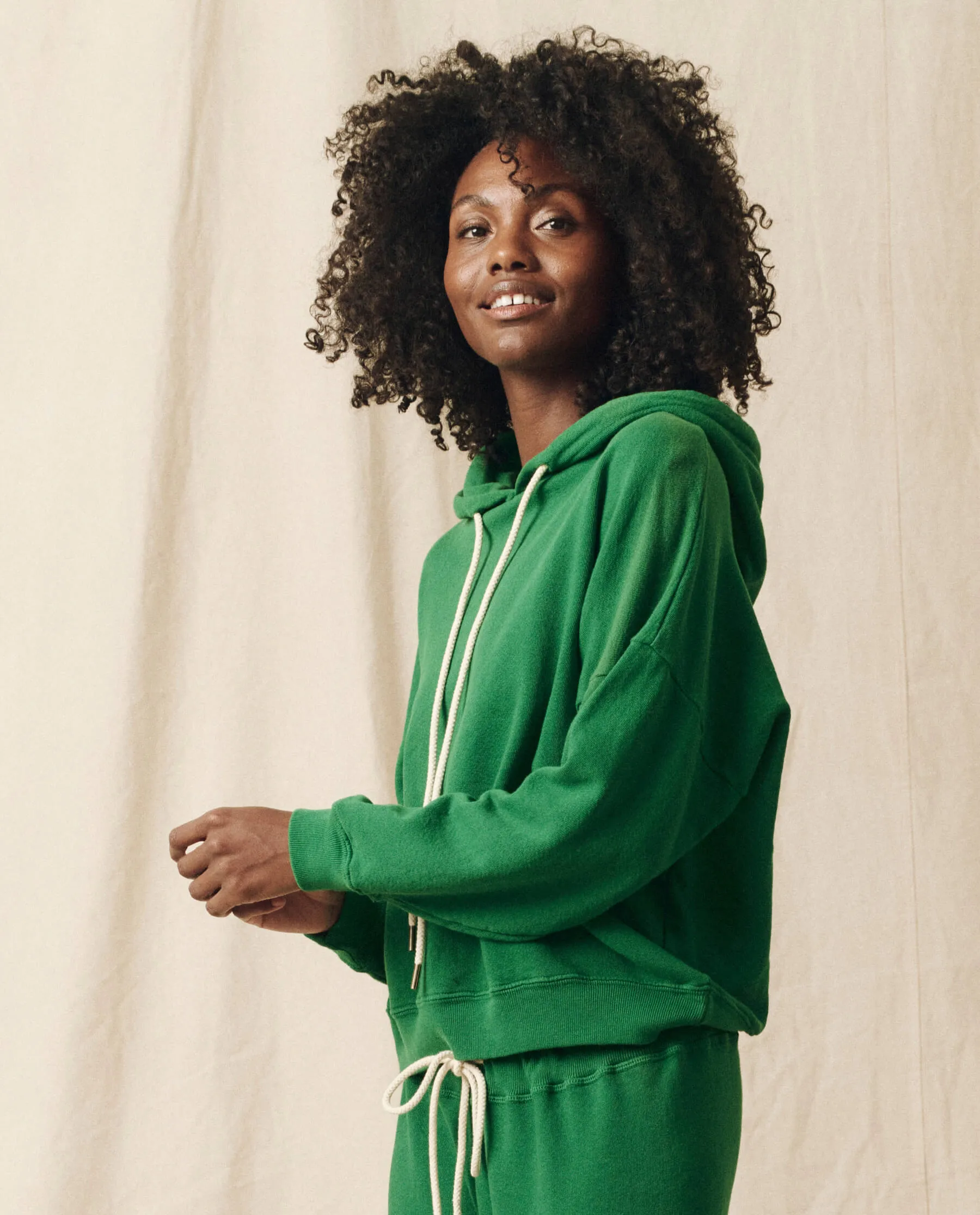 The Teammate Hoodie. Solid -- Holly Leaf sold by THE GREAT. product image thumbnail 4