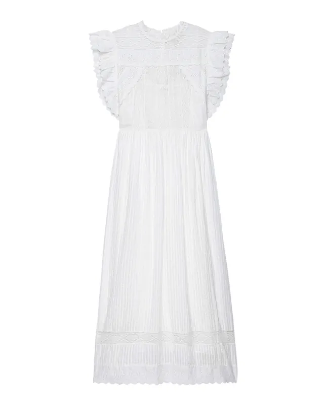 The Trellis Dress. -- White made by THE GREAT.