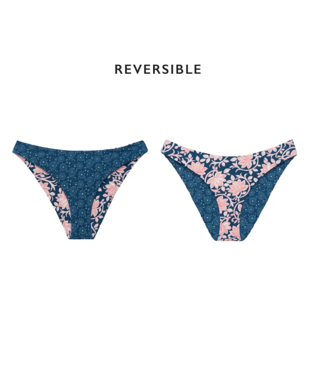 The Reversible Cheeky Brief. -- Bay Oasis Floral and Bay Bandana Daisy sold by THE GREAT.