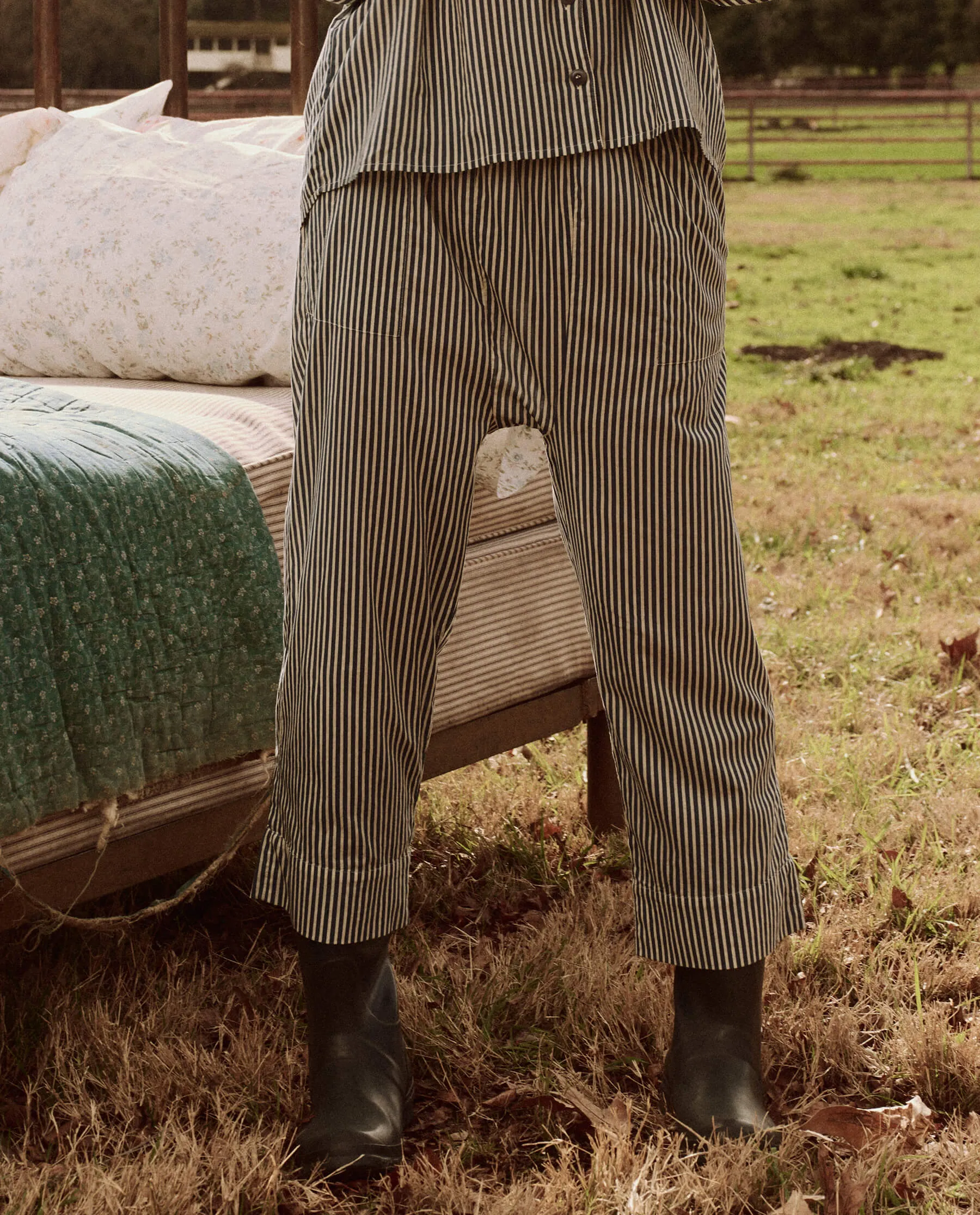 The Pajama Pant. -- Horizon Stripe sold by THE GREAT.