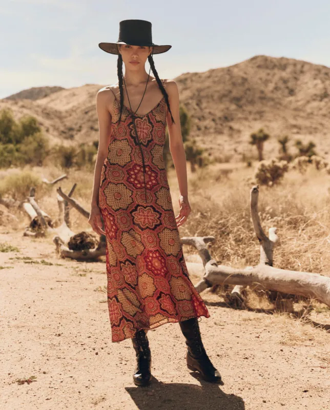 The Savannah Dress. -- Patchwork Print sold by THE GREAT.
