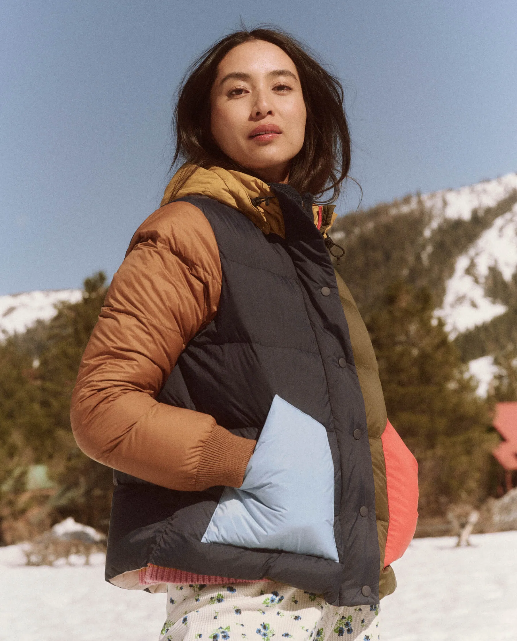 The Down Polar Puffer. -- Appalachian Colorblock sold by THE GREAT.