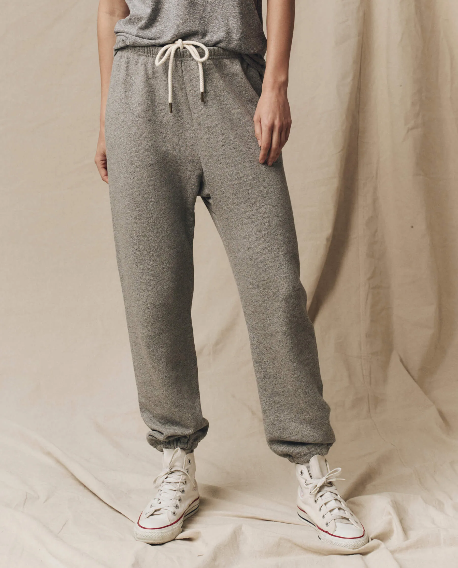 The Stadium Sweatpant. Solid -- Varsity Grey sold by THE GREAT.