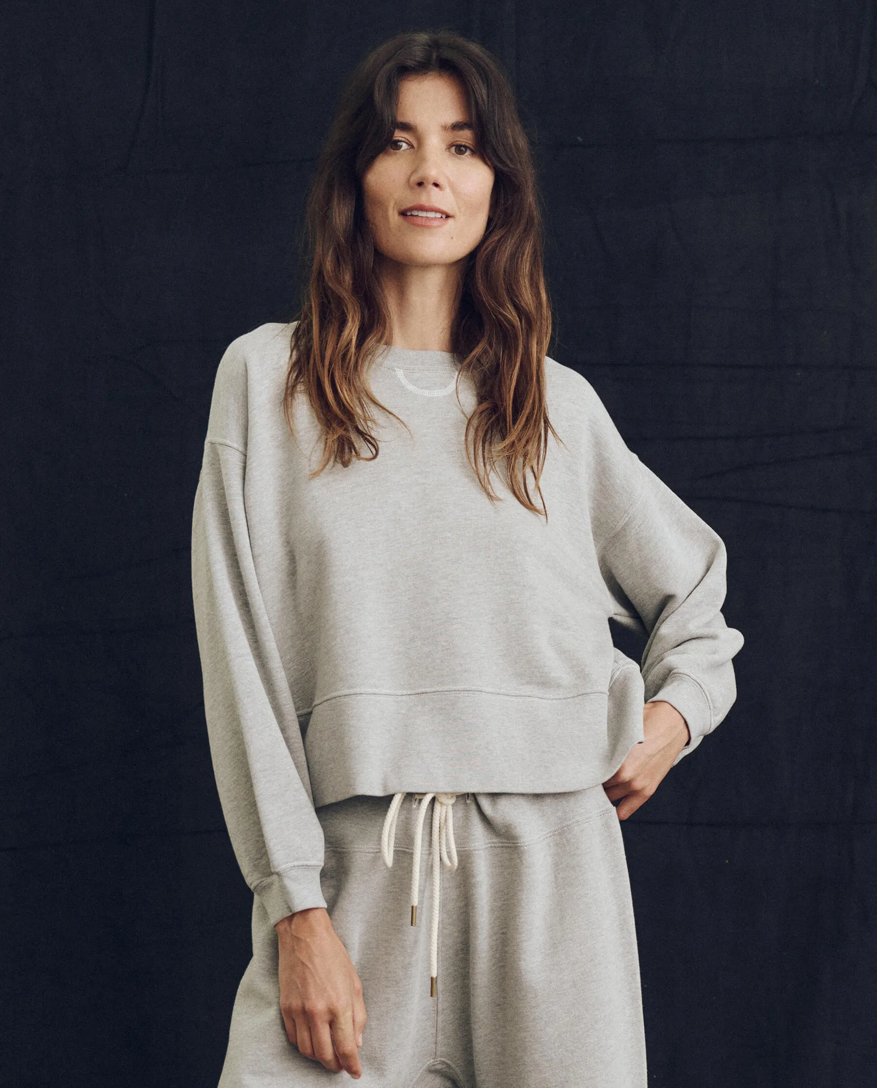 The League Sweatshirt. -- Lofty Heather Grey sold by THE GREAT.