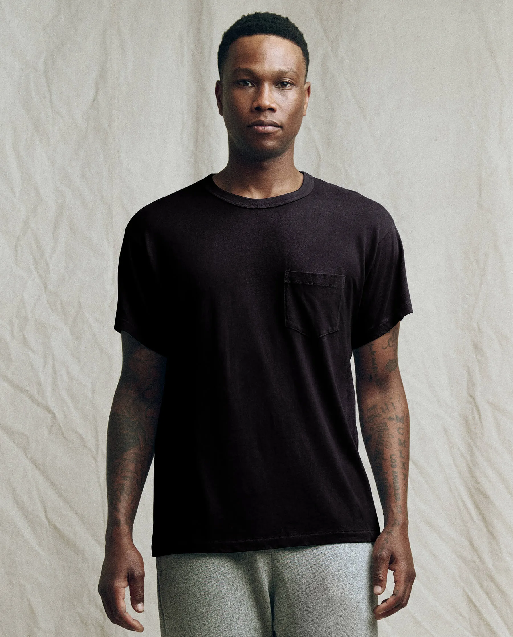 The Men's Pocket Tee. -- Almost Black sold by THE GREAT. product image thumbnail 2