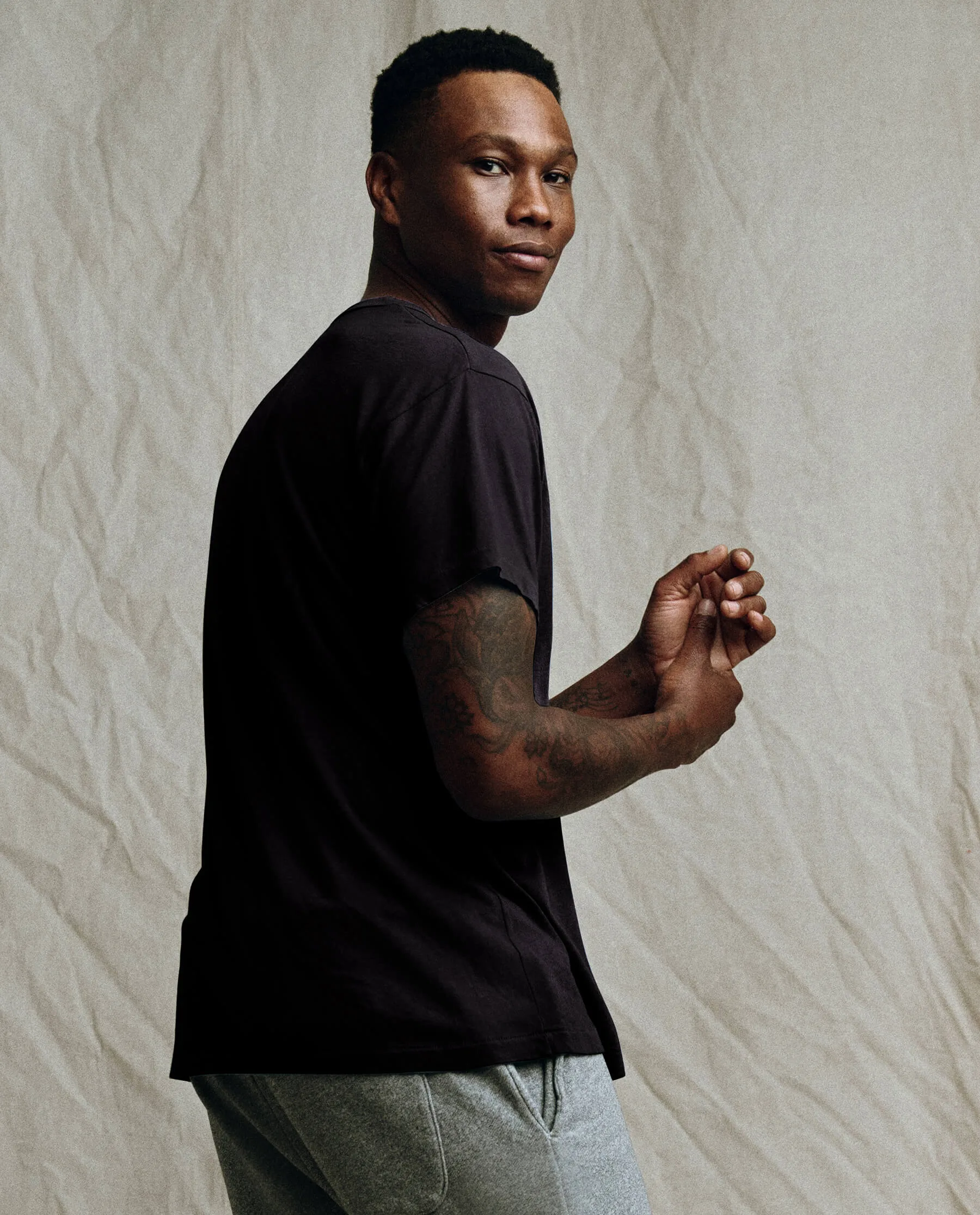 The Men's Pocket Tee. -- Almost Black sold by THE GREAT. product image thumbnail 5