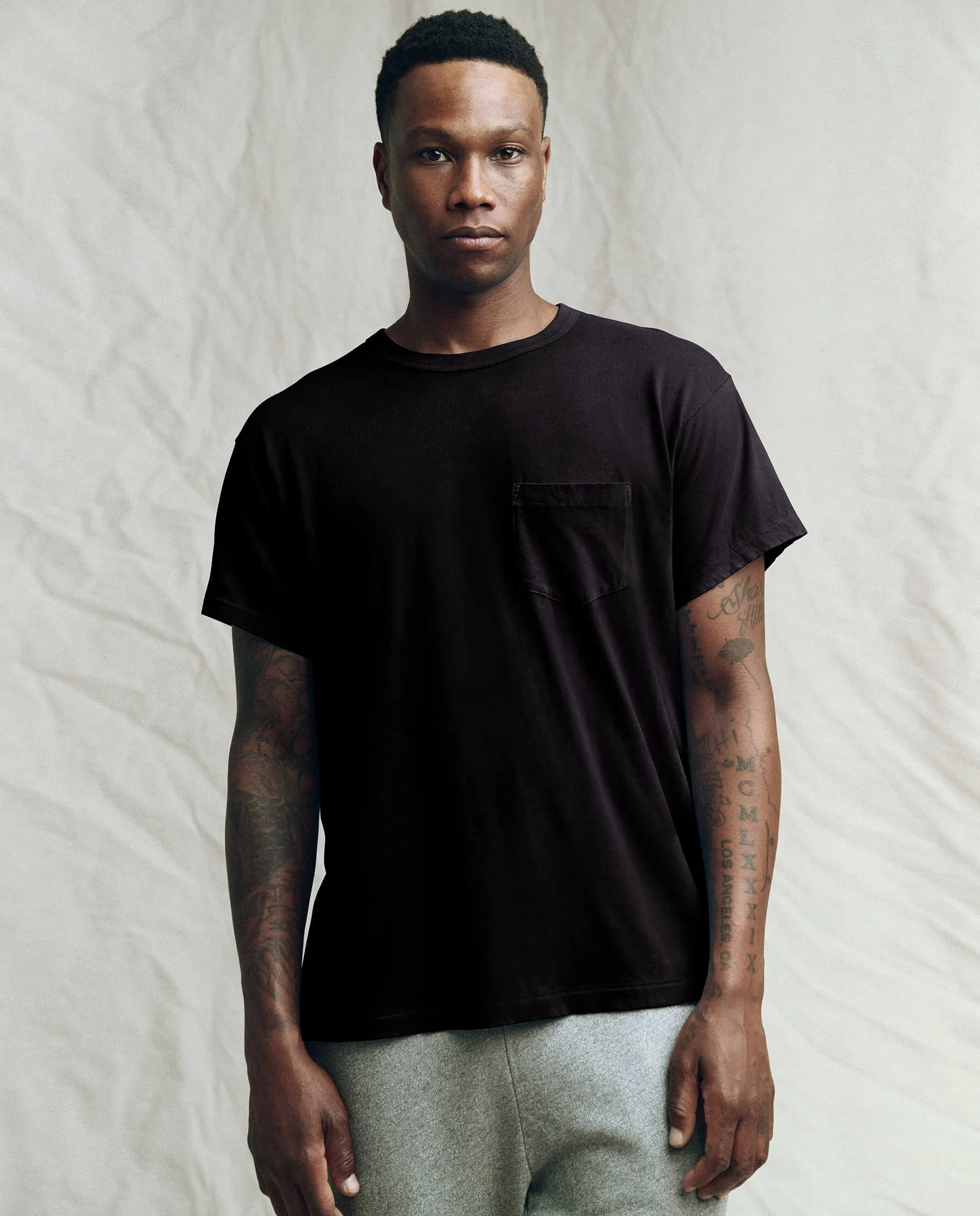 The Men's Pocket Tee. -- Almost Black sold by THE GREAT. product image thumbnail 3