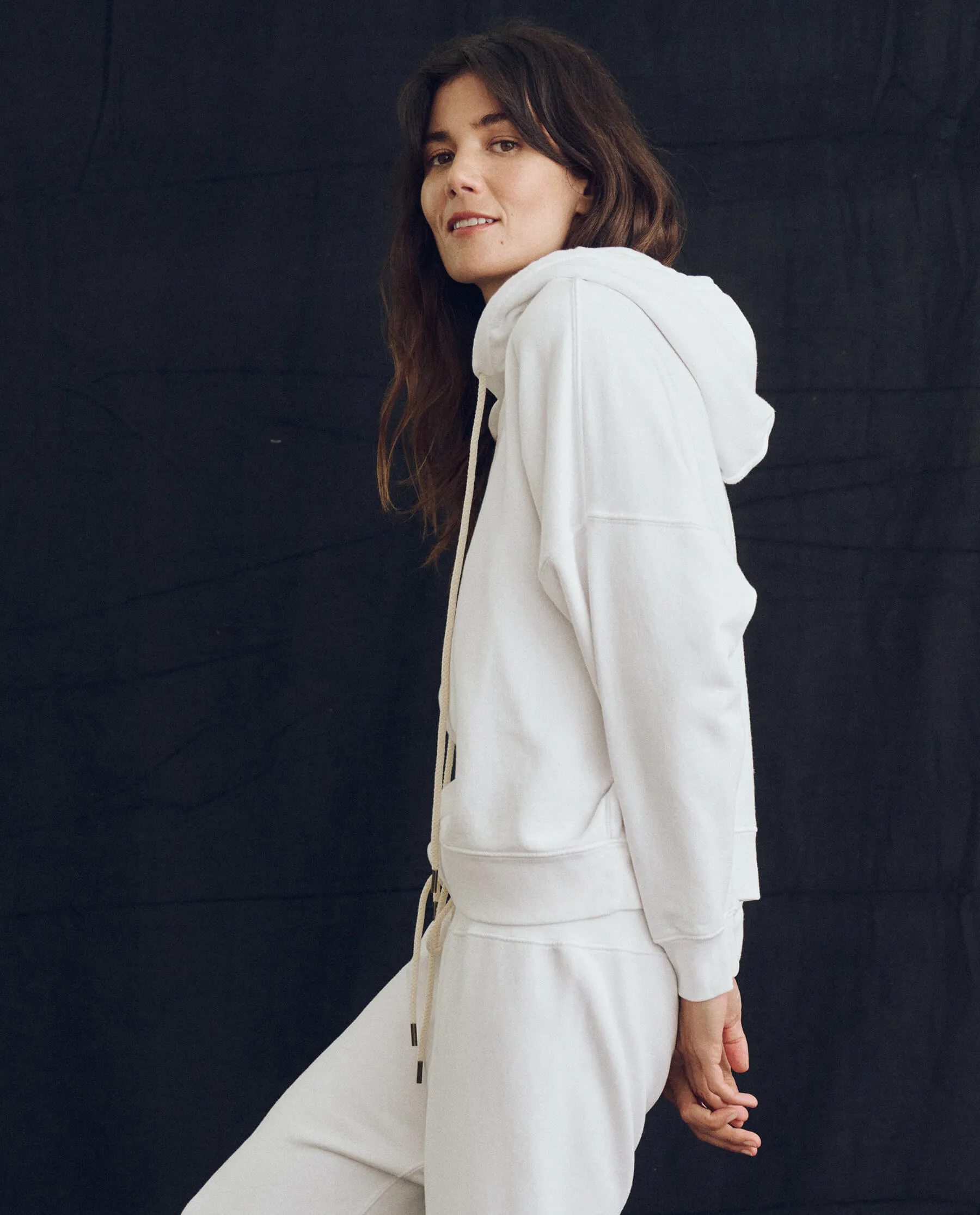 The Teammate Hoodie. Solid -- True White sold by THE GREAT.