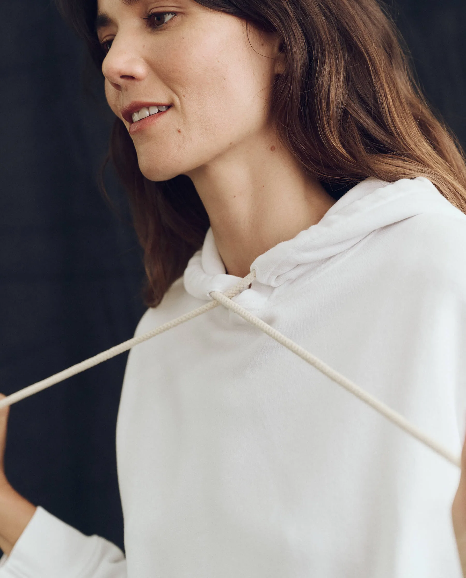 The Teammate Hoodie. Solid -- True White sold by THE GREAT. product image thumbnail 5