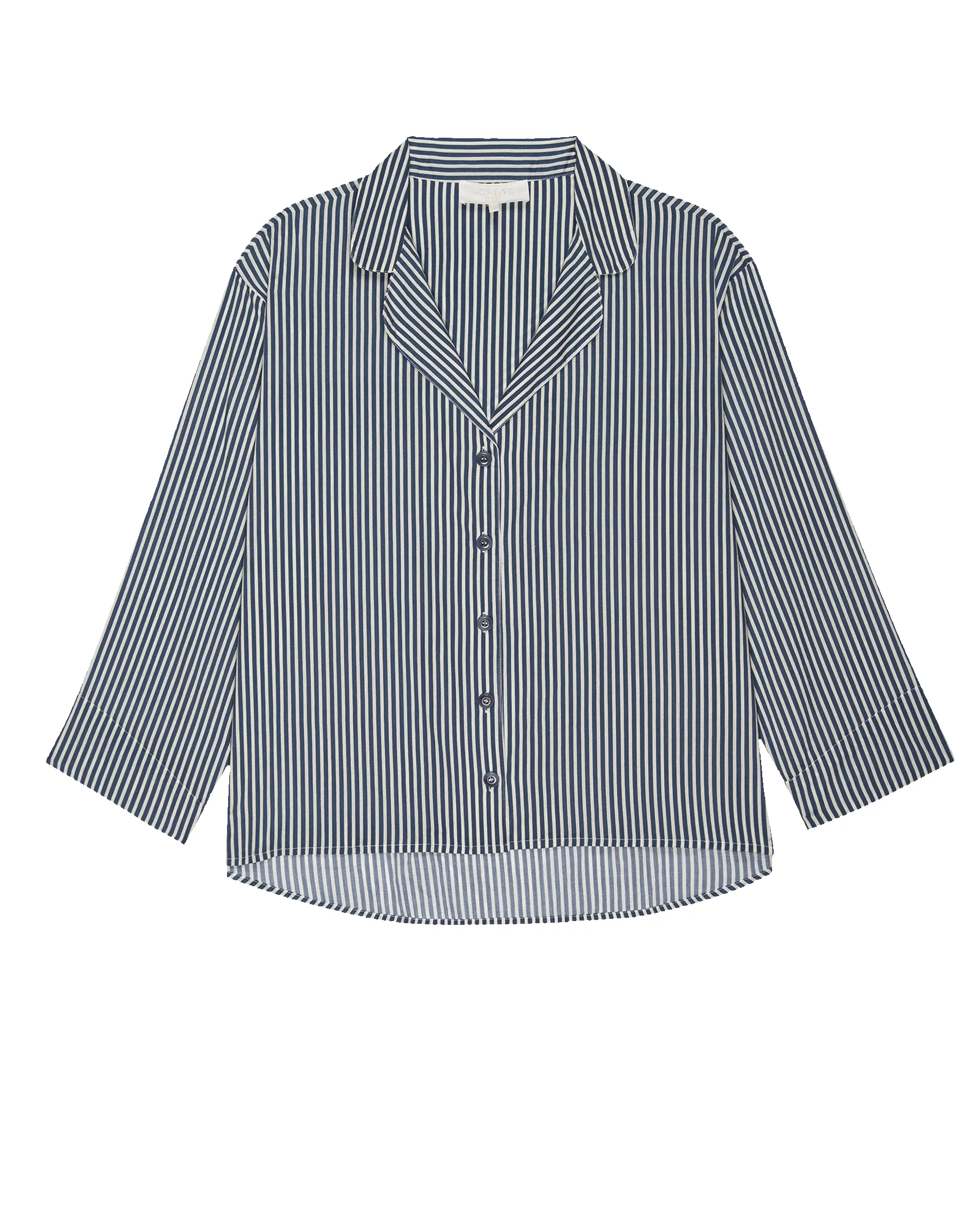 The Pajama Shirt. -- Horizon Stripe sold by THE GREAT. product image thumbnail 4