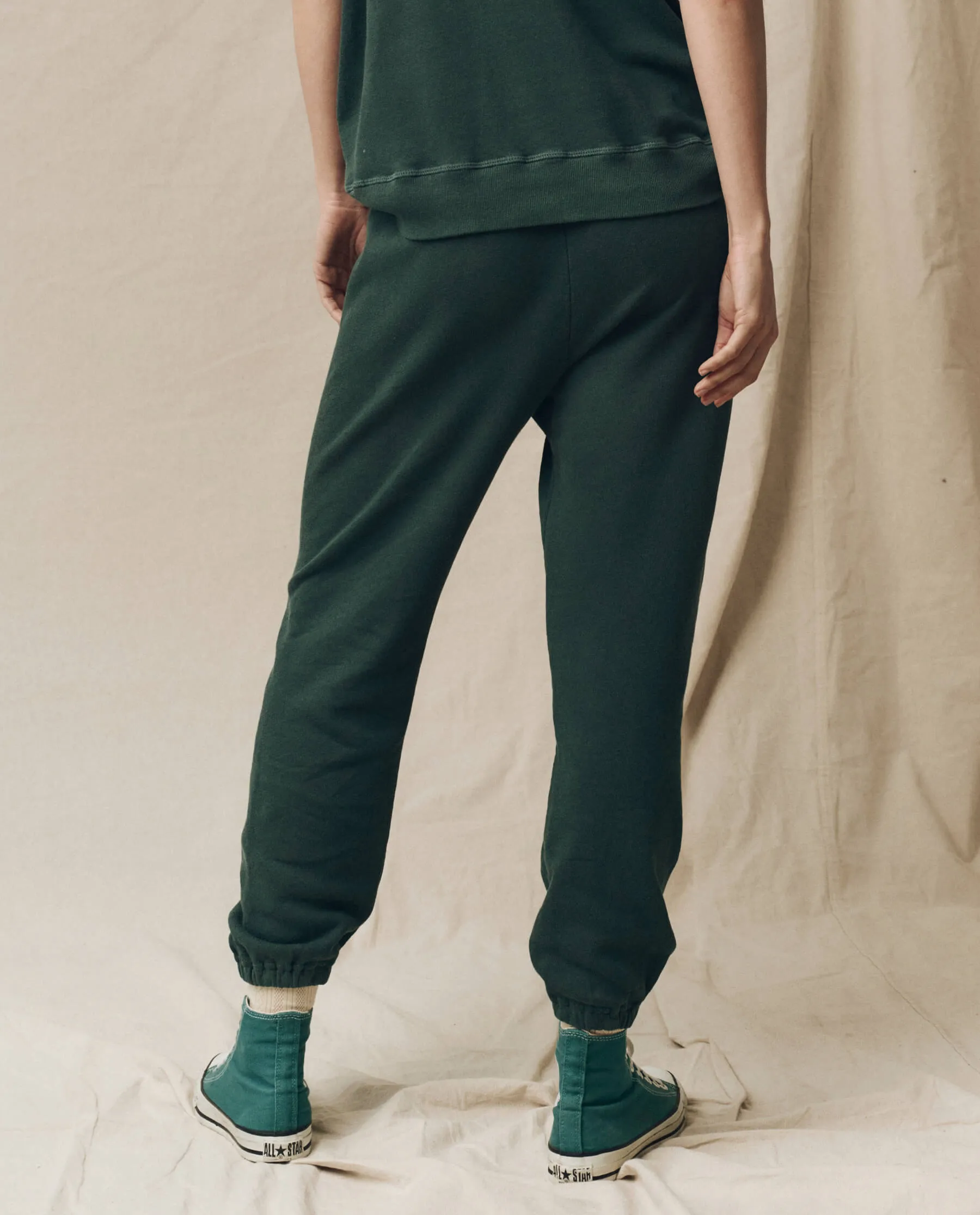 The Stadium Sweatpant. Solid -- Deep Sea Green sold by THE GREAT. product image thumbnail 2