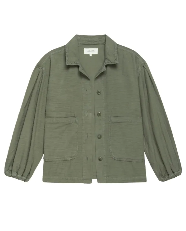 The Blouson Sleeve Chore Jacket. -- Army sold by THE GREAT.