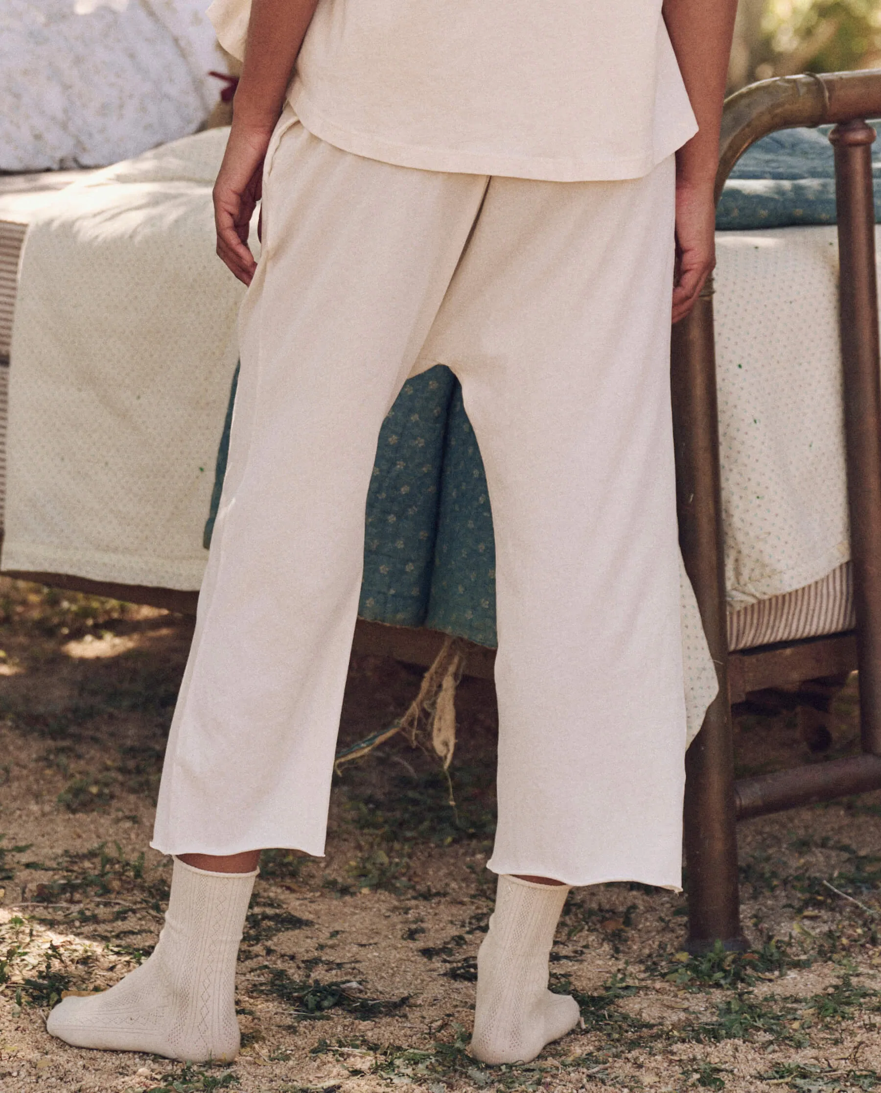 The Lounge Crop. -- Washed White sold by THE GREAT. product image thumbnail 2